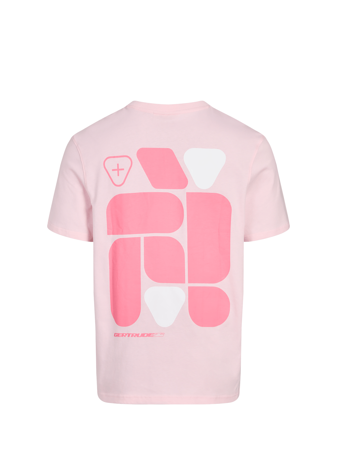 T-shirt droit sérigraphié en coton GERTRUDE ET GASTON Rose