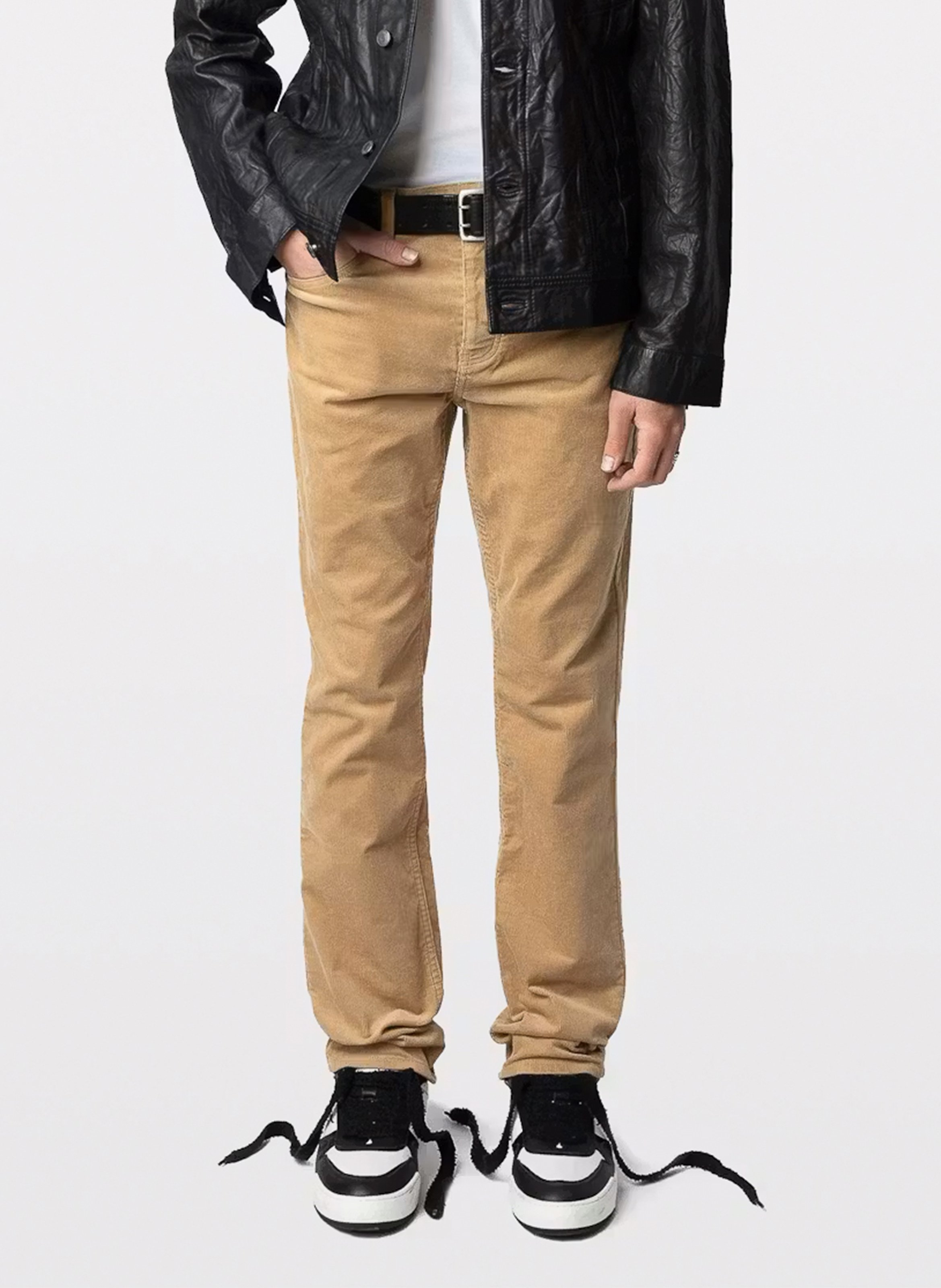 Pantalon ajustée en coton mélangé steeve ZADIG&VOLTAIRE Beige