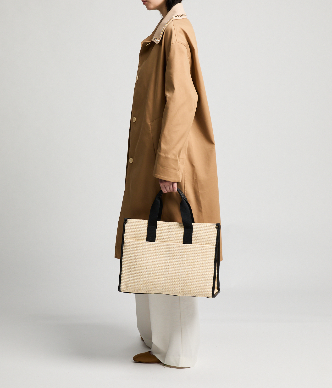 Large straw tote bag AU PRINTEMPS PARIS Beige