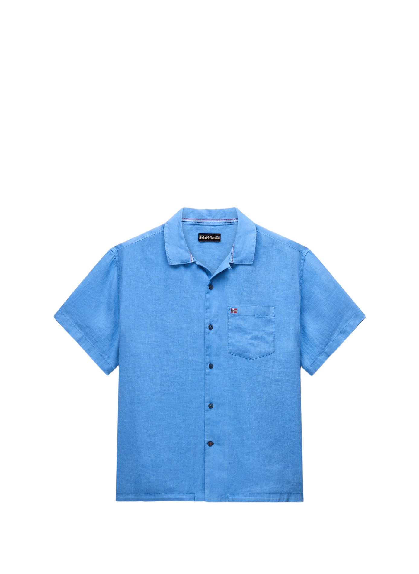 Chemise droite G-Linen en lin NAPAPIJRI Bleu