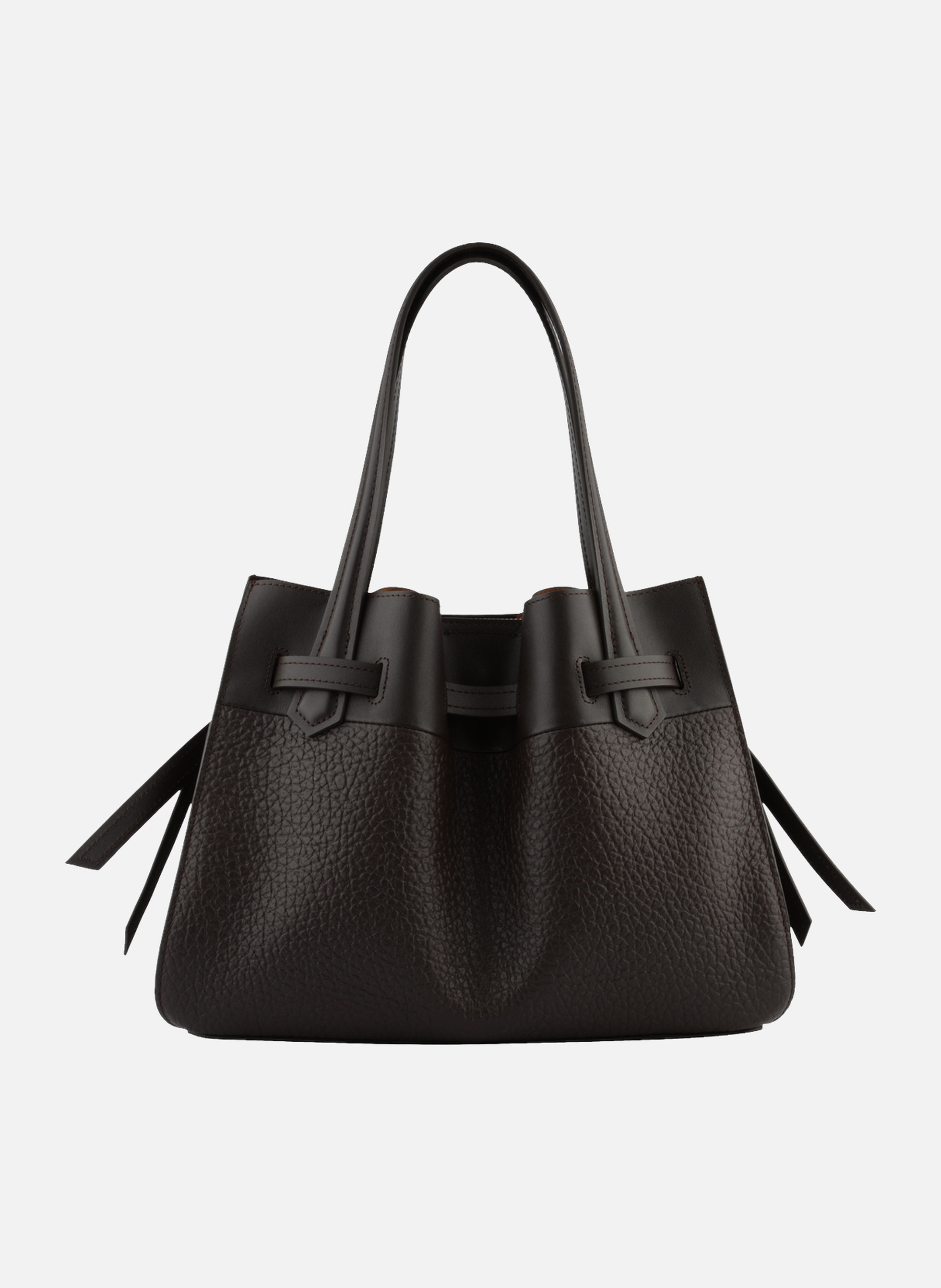 Blossom | sac à main pm en cuir de vachette POURCHET Marron