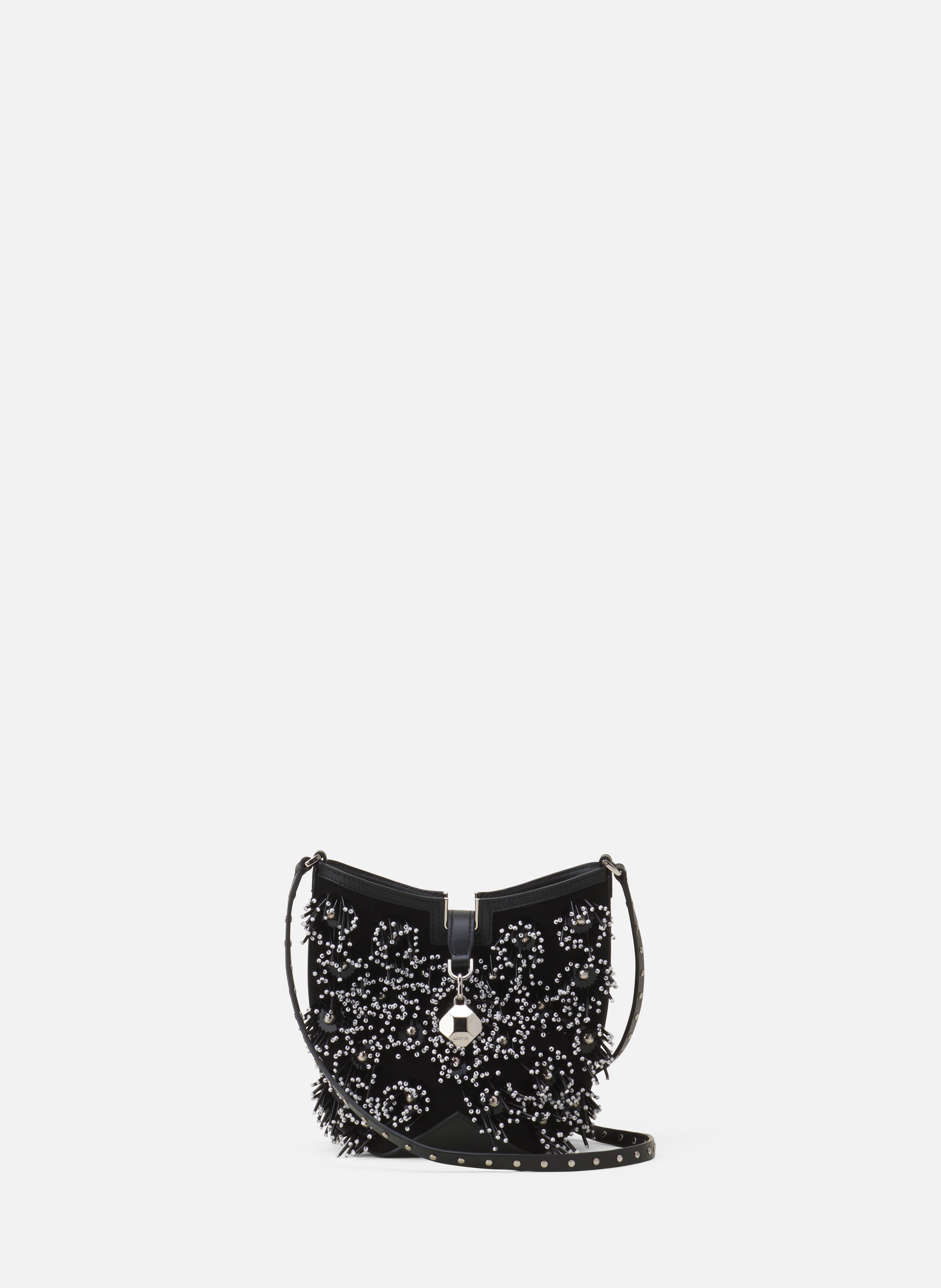 Sac seau catch by lanvin en cuir brodé LANVIN Noir