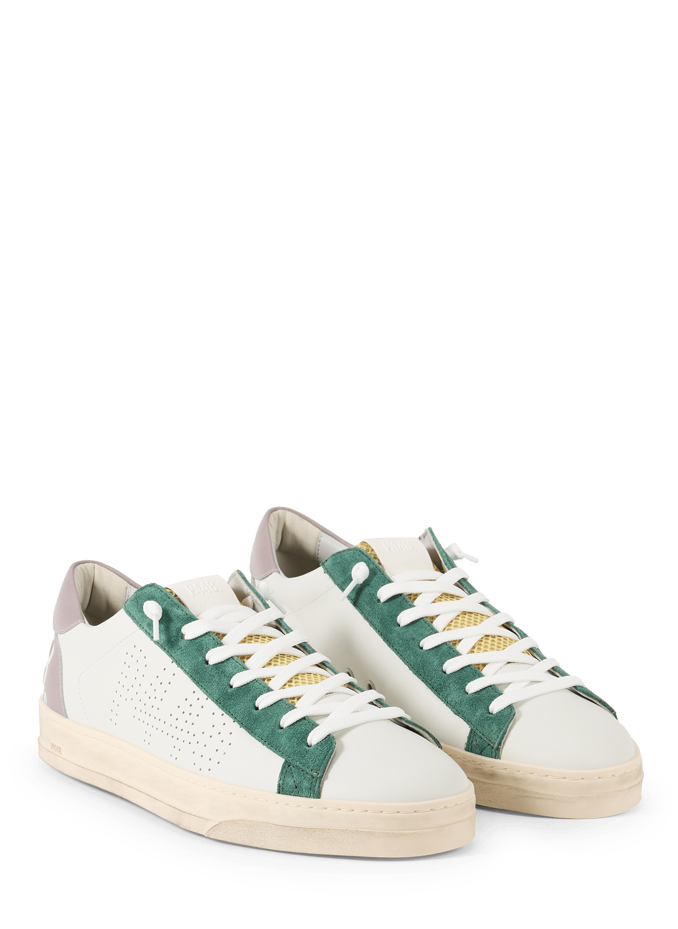 Sneakers con bande contrastanti in pelle P448 Bianco