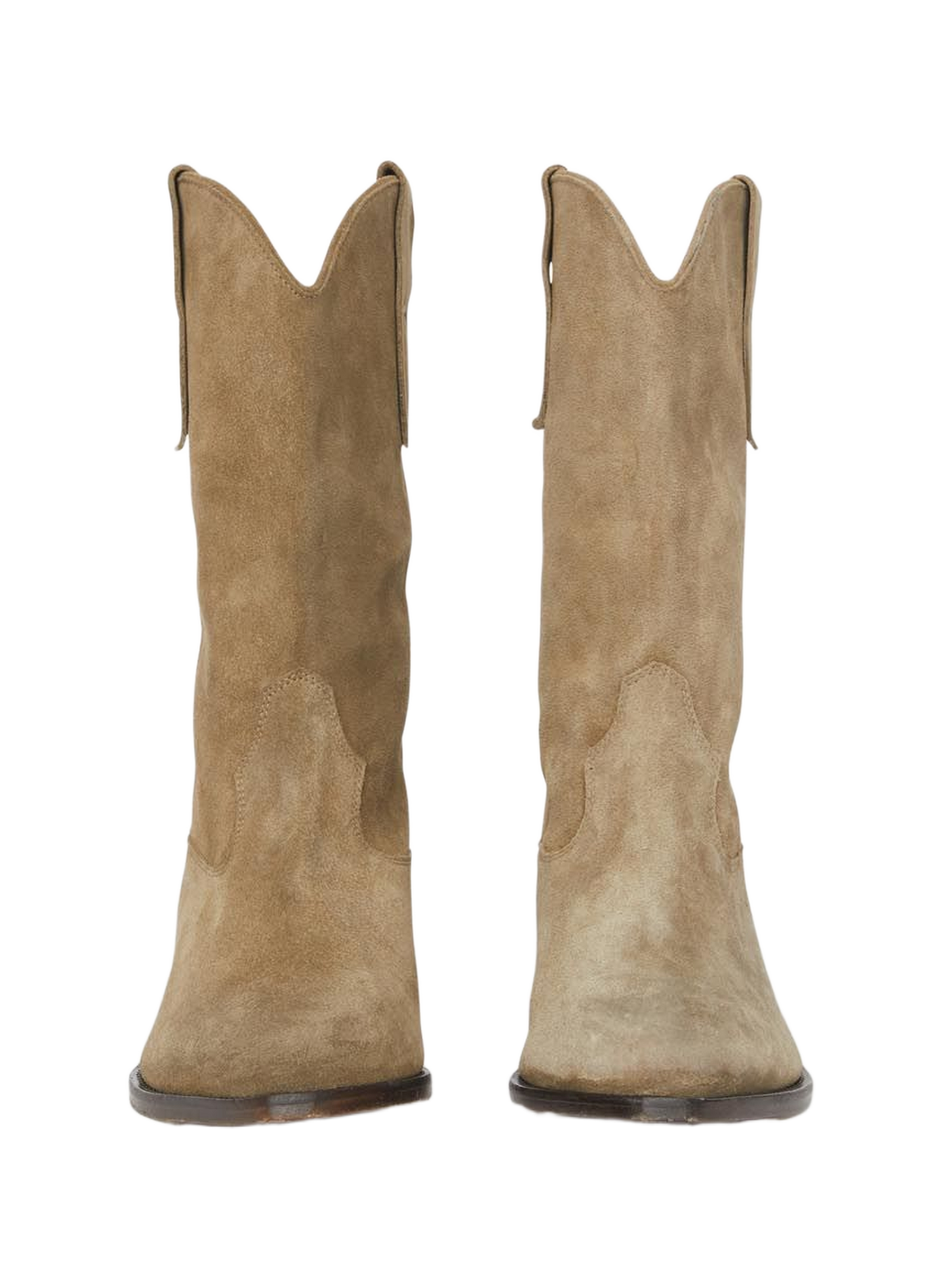 Derto suede calf leather cowboy boots ISABEL MARANT Brown