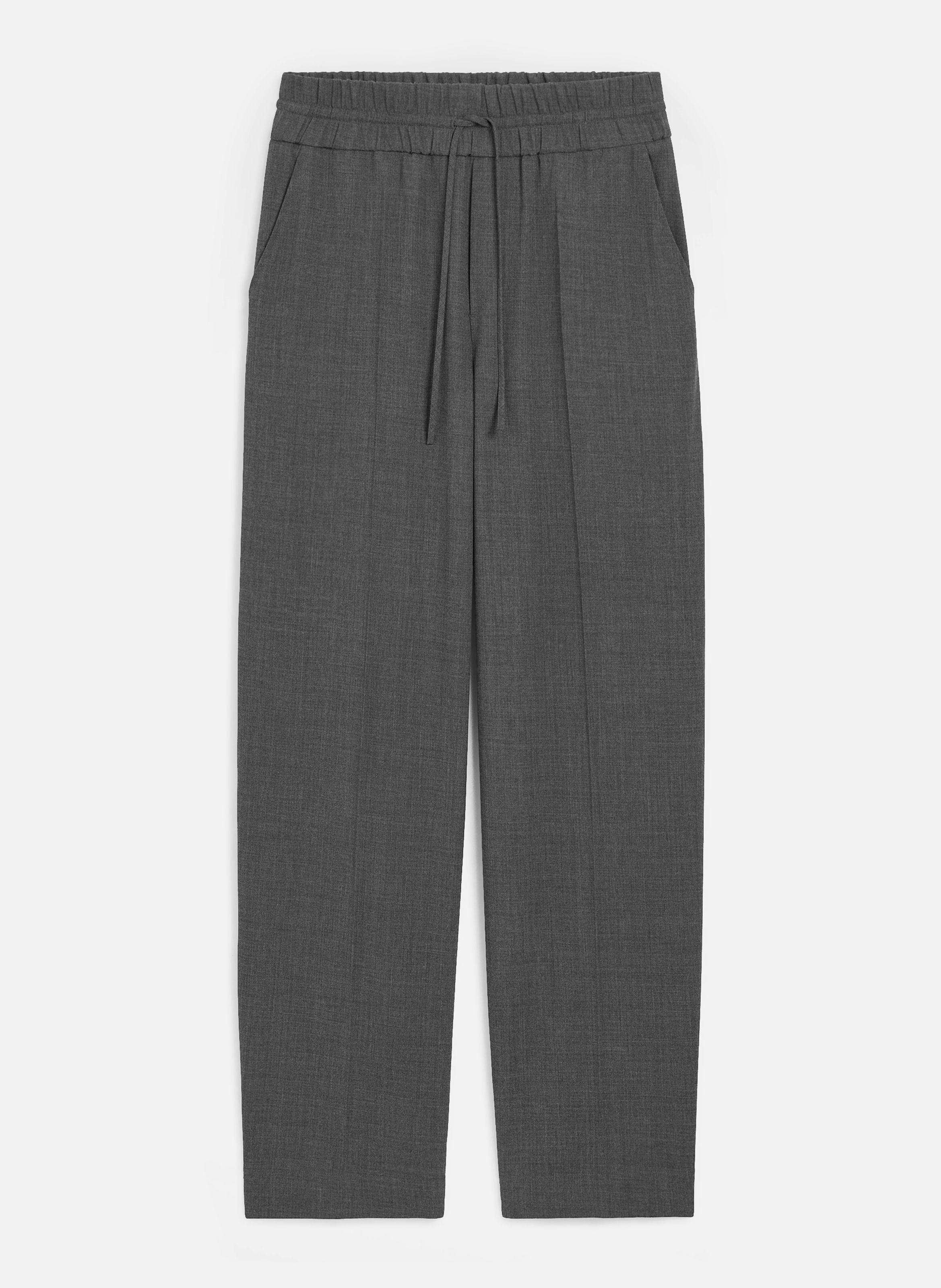 Pantalon unisexe en laine taille élastiquée AMI PARIS Gris