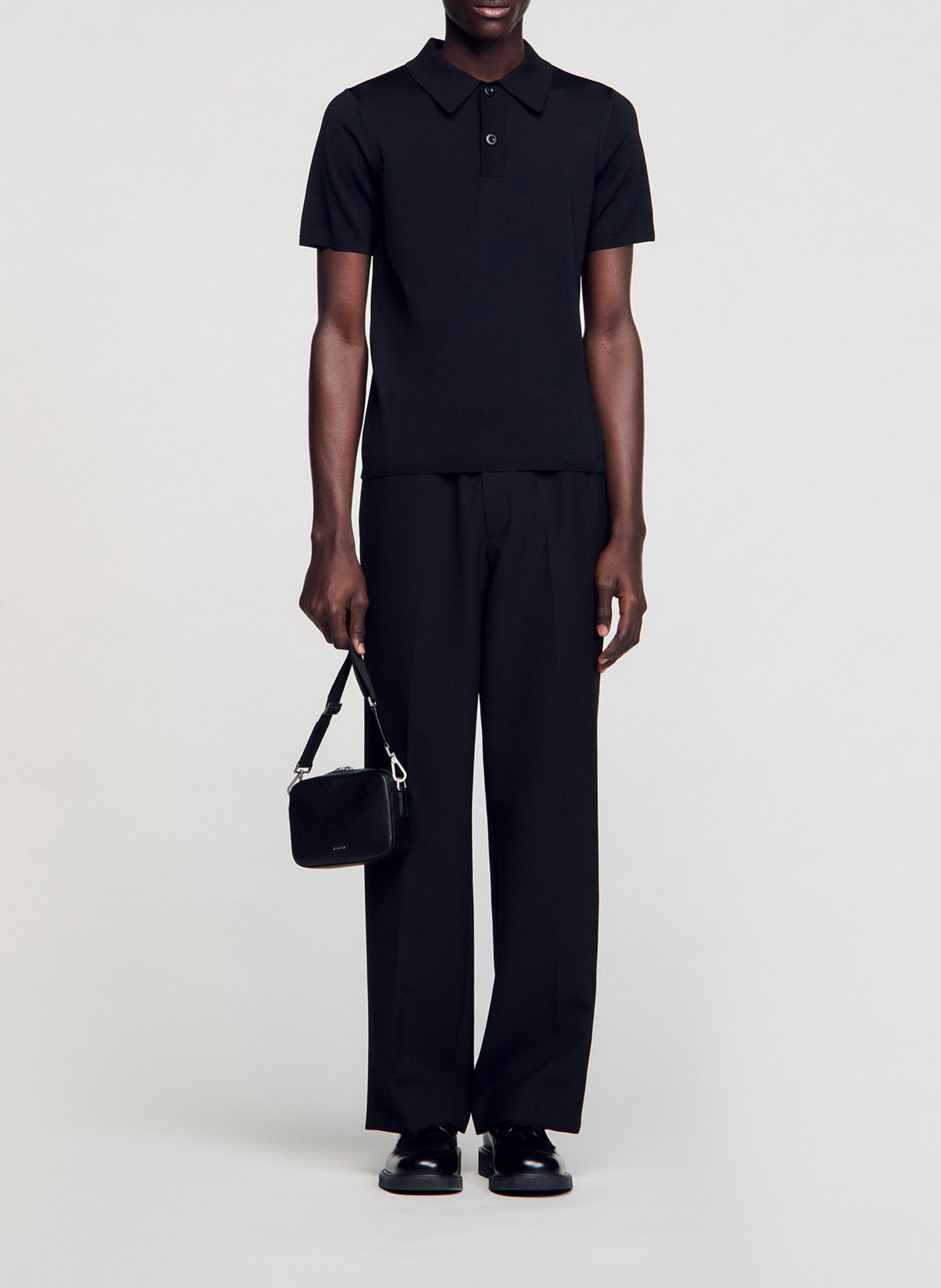 Polo regular fit SANDRO Noir