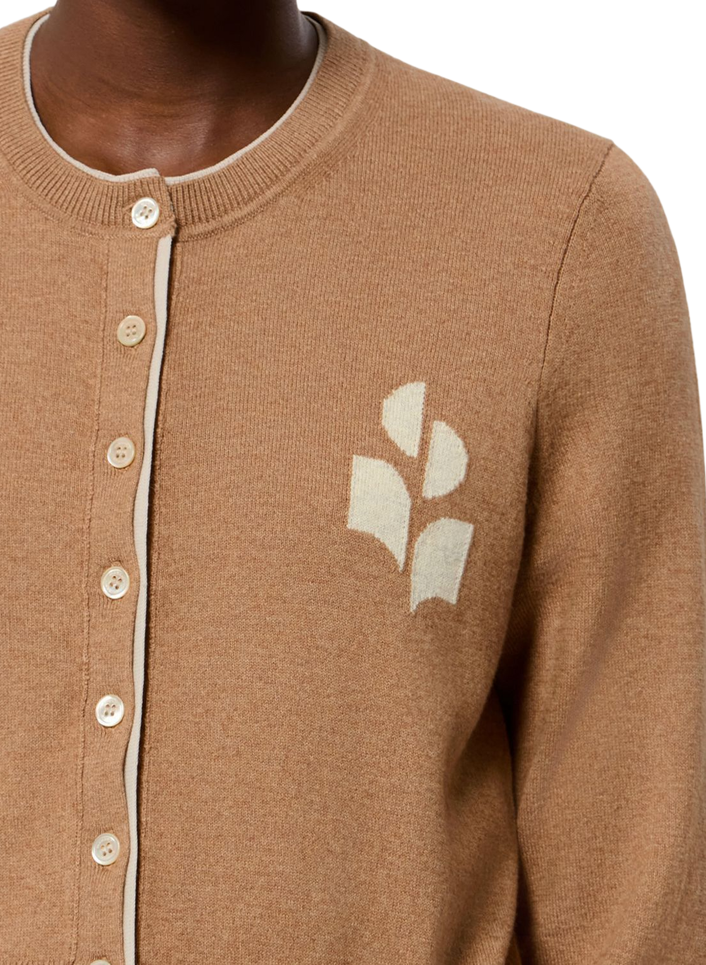Cardigan mit Logo aus Baumwolle und Wolle ISABEL MARANT Mehrfarbig
