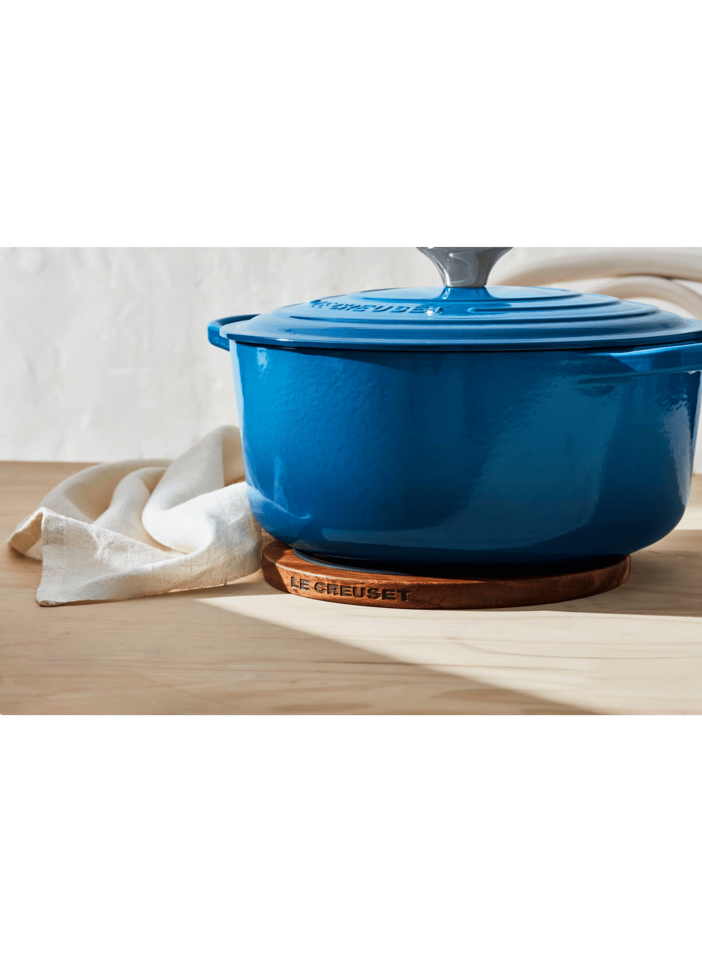 Magnetischer Untersetzer aus Akazienholz LE CREUSET Braun