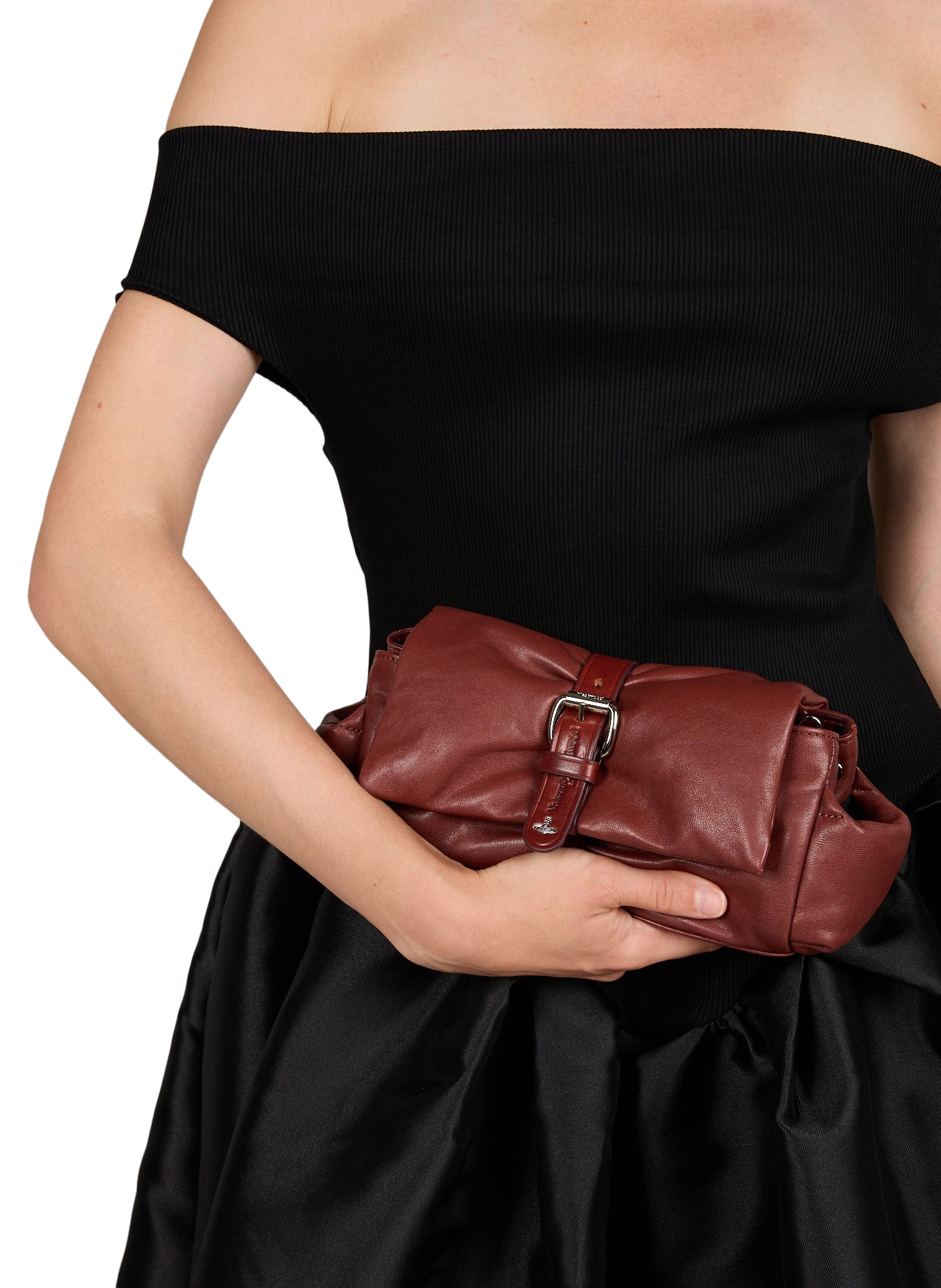 Leather shoulder bag VIVIENNE WESTWOOD Brown