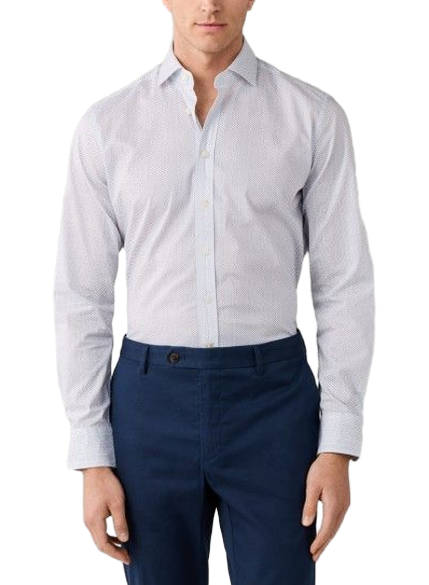 Patterned cotton shirt  HACKETT Blue
