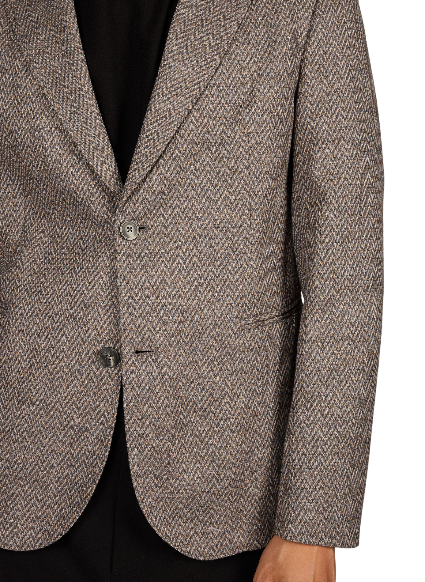 Blazer droit à motif EMPORIO ARMANI Beige