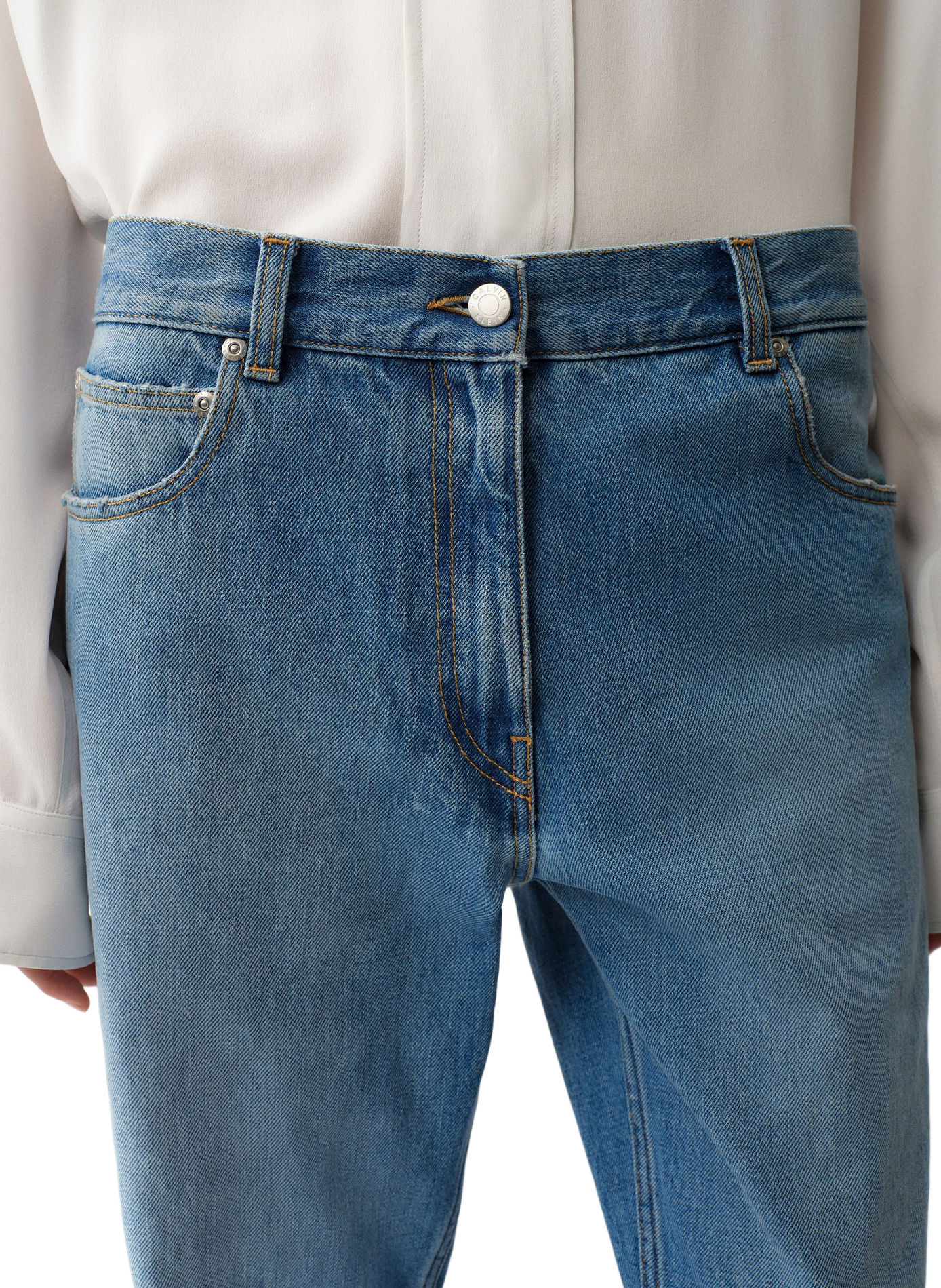 Straight leg cotton jeans CALVIN KLEIN COLLECTION Blue