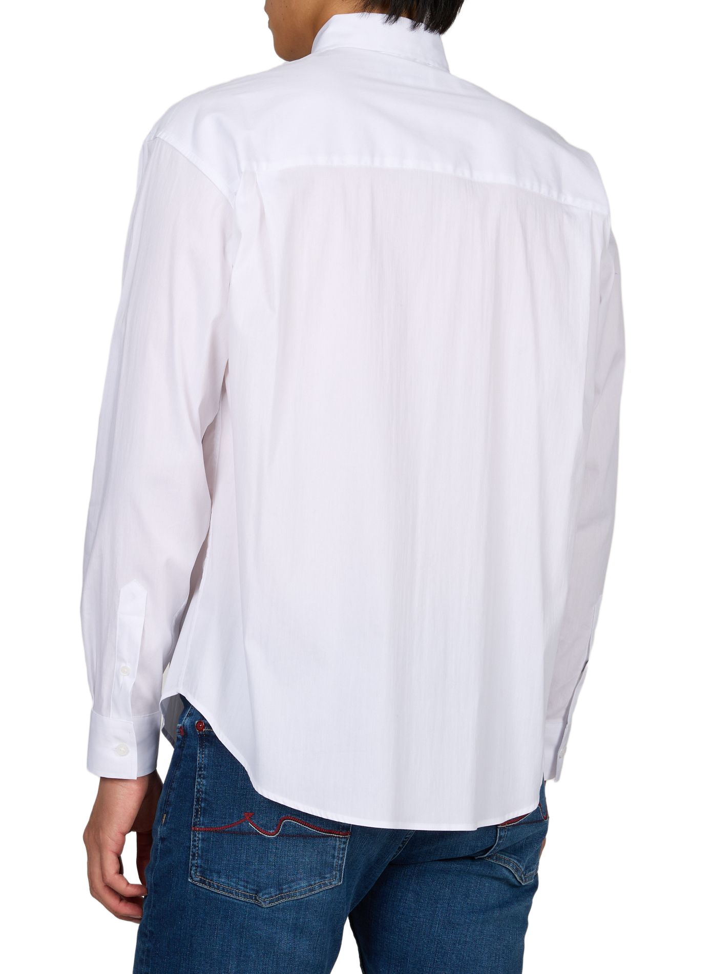 Straight classic collar shirt in blended cotton MAISON LABICHE White