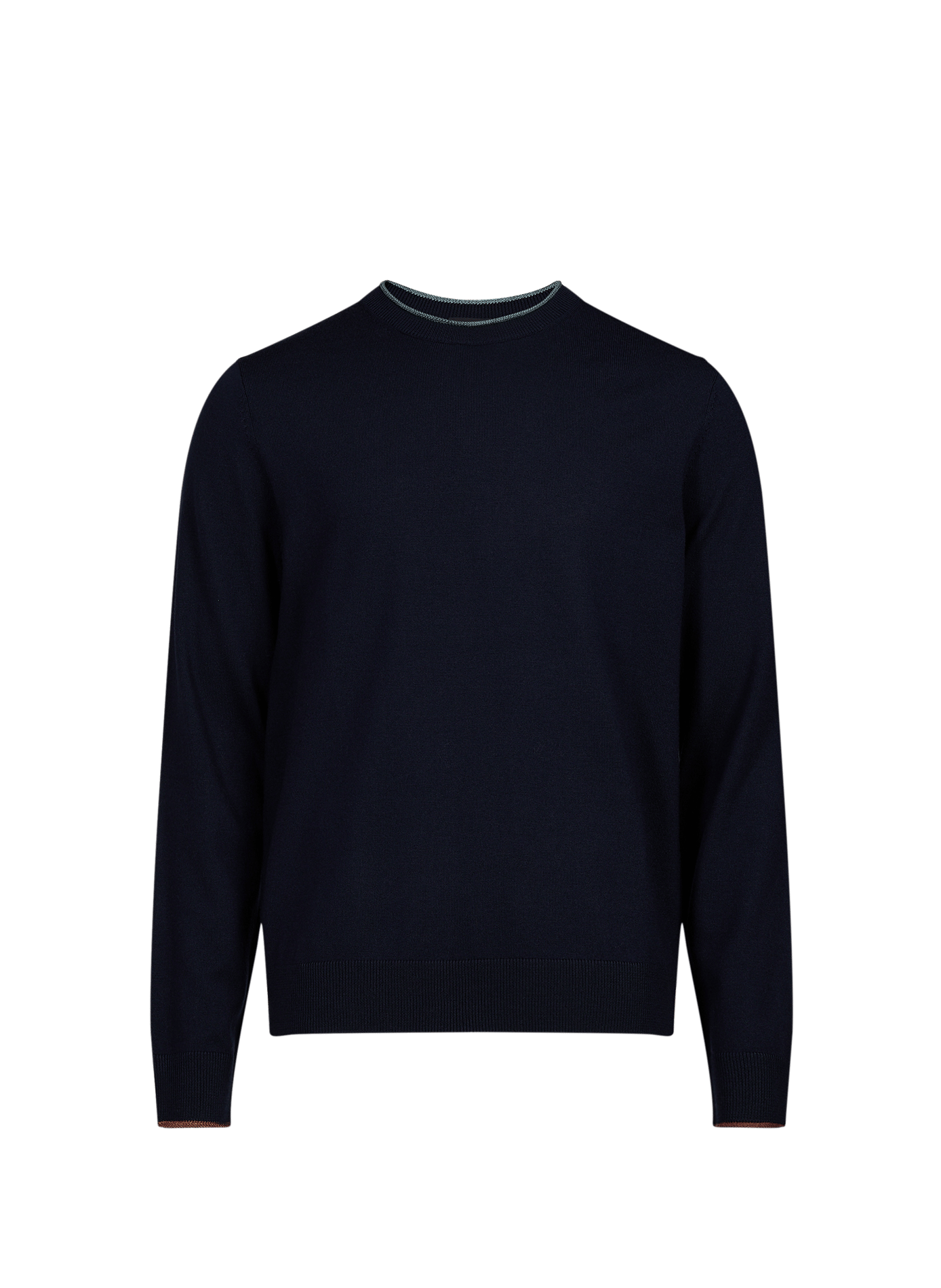 Runder einfarbiger Wollpullover PAUL SMITH Blau