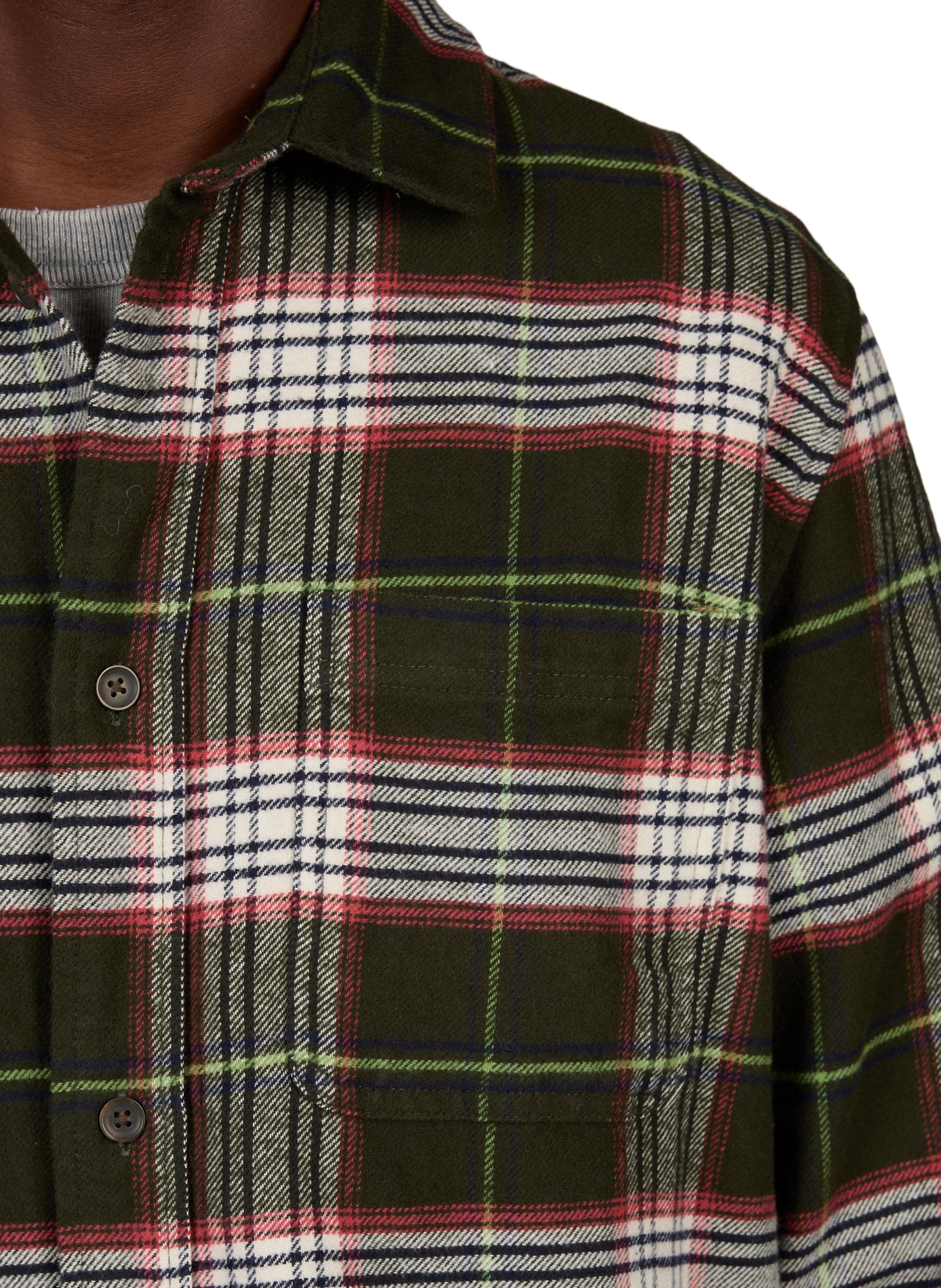 Checked cotton tweed jacket LES DEUX Green