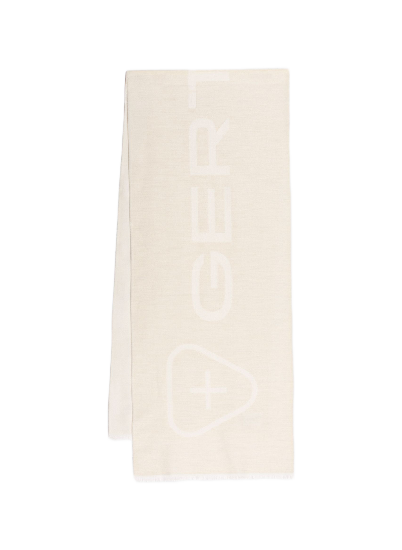 Fringed logo scarf GERTRUDE White