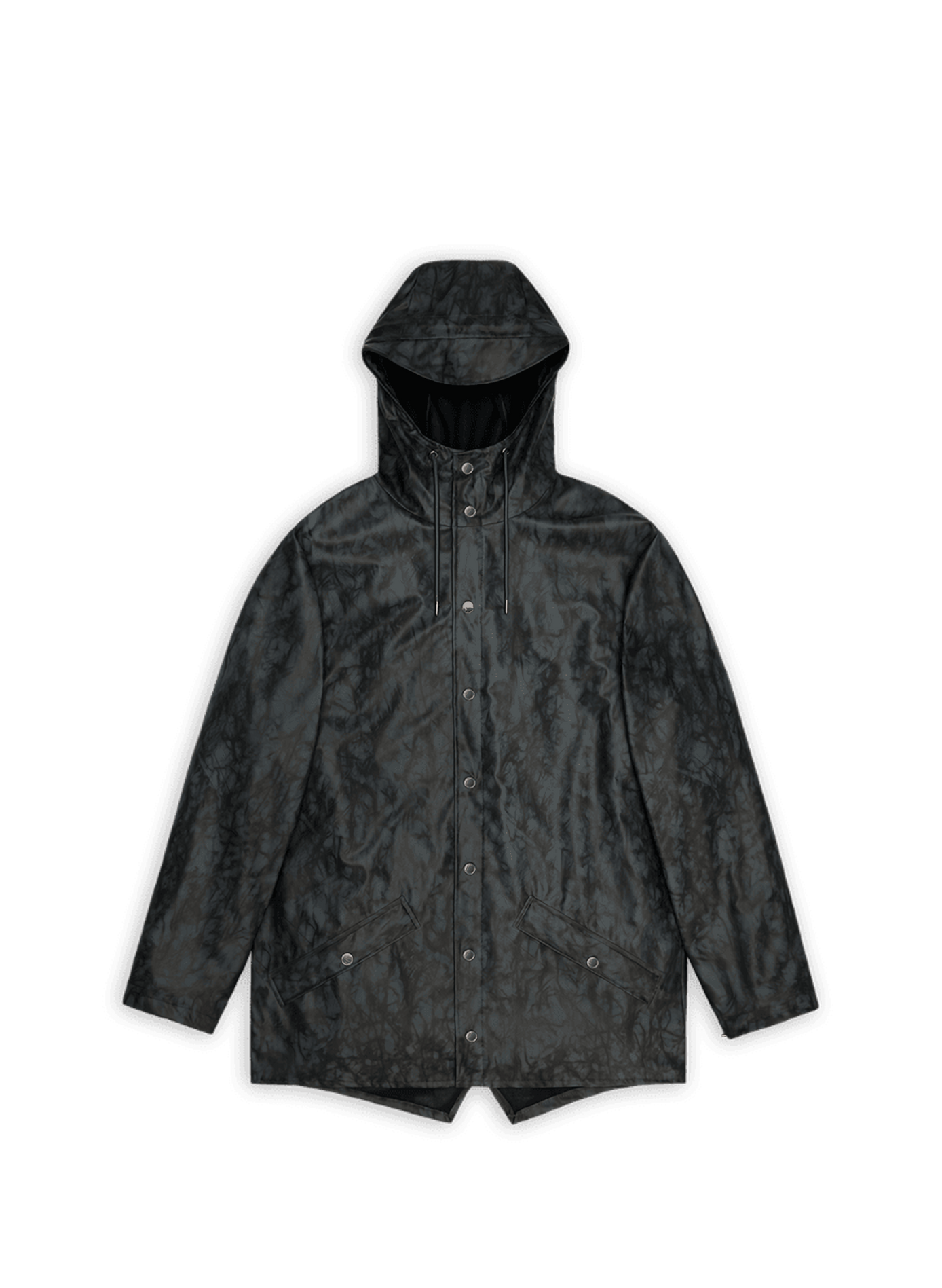 Hooded straight raincoat RAINS Grey