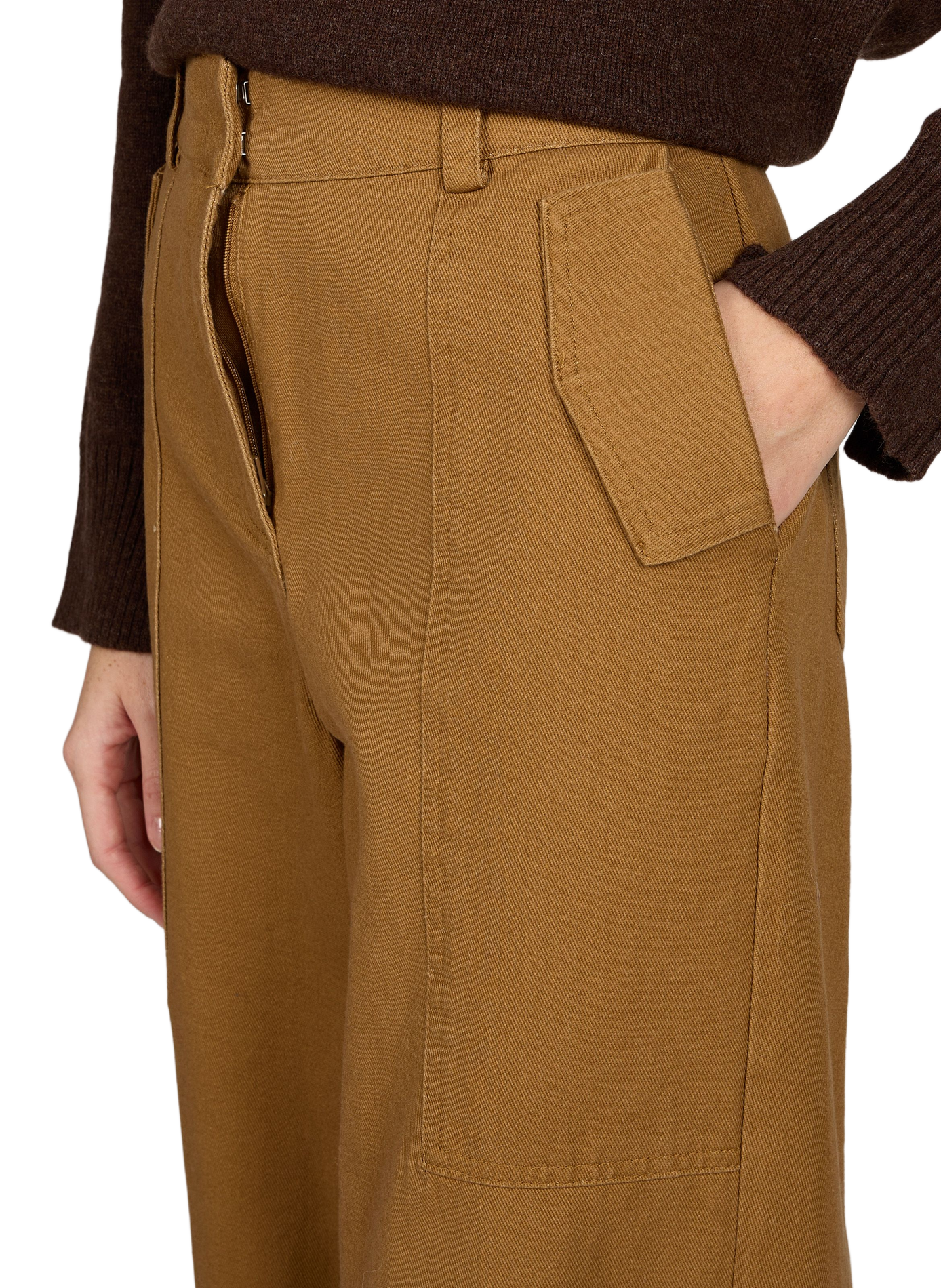 Weite Baumwollhose ROUGE EDIT Braun