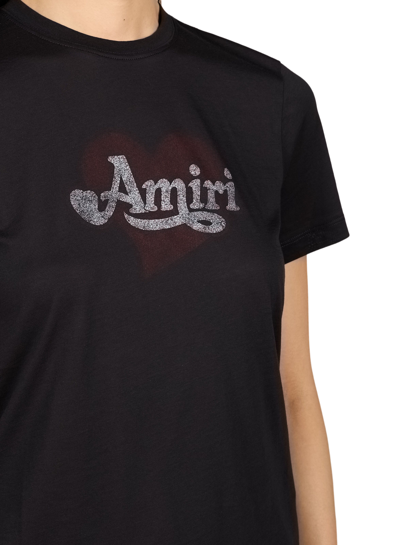 Recht T-shirt met zeefdrukprint AMIRI Zwart