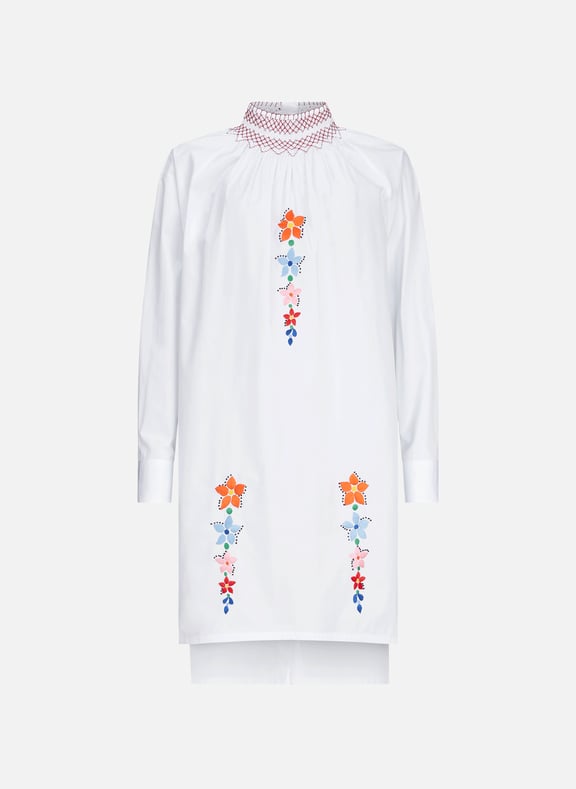 Robe en popeline de coton brodée PRADA Robe en popeline de coton brodée PRADA