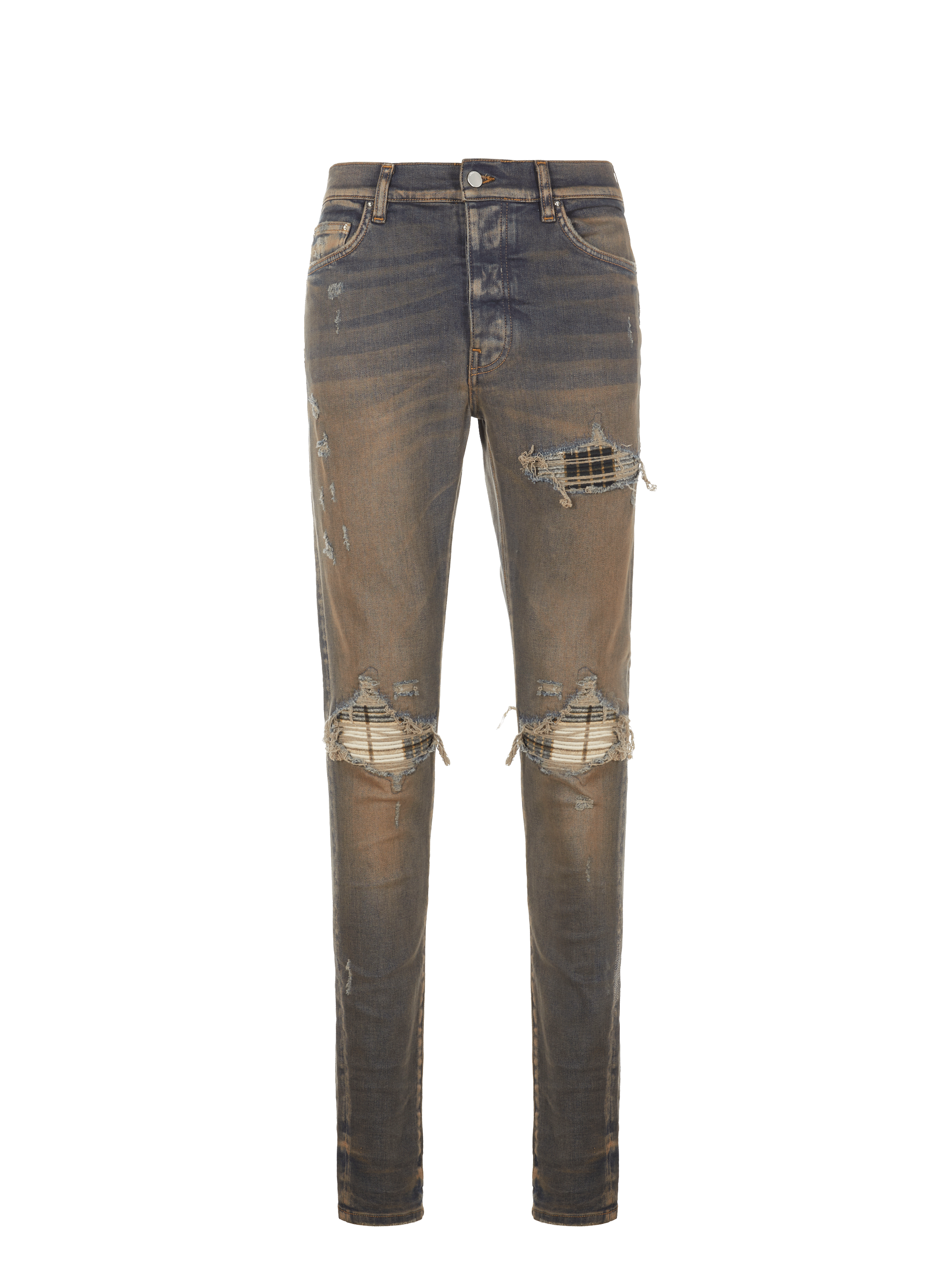 AMIRI Skinny jeans with ripped details Blue
