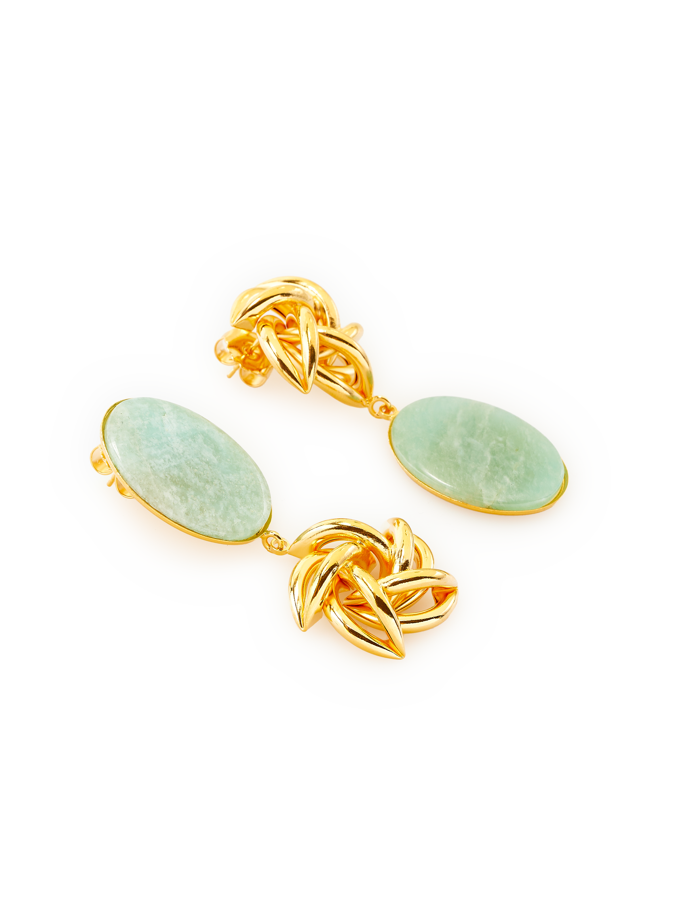 Boucles d'oreille en laiton plaqué or