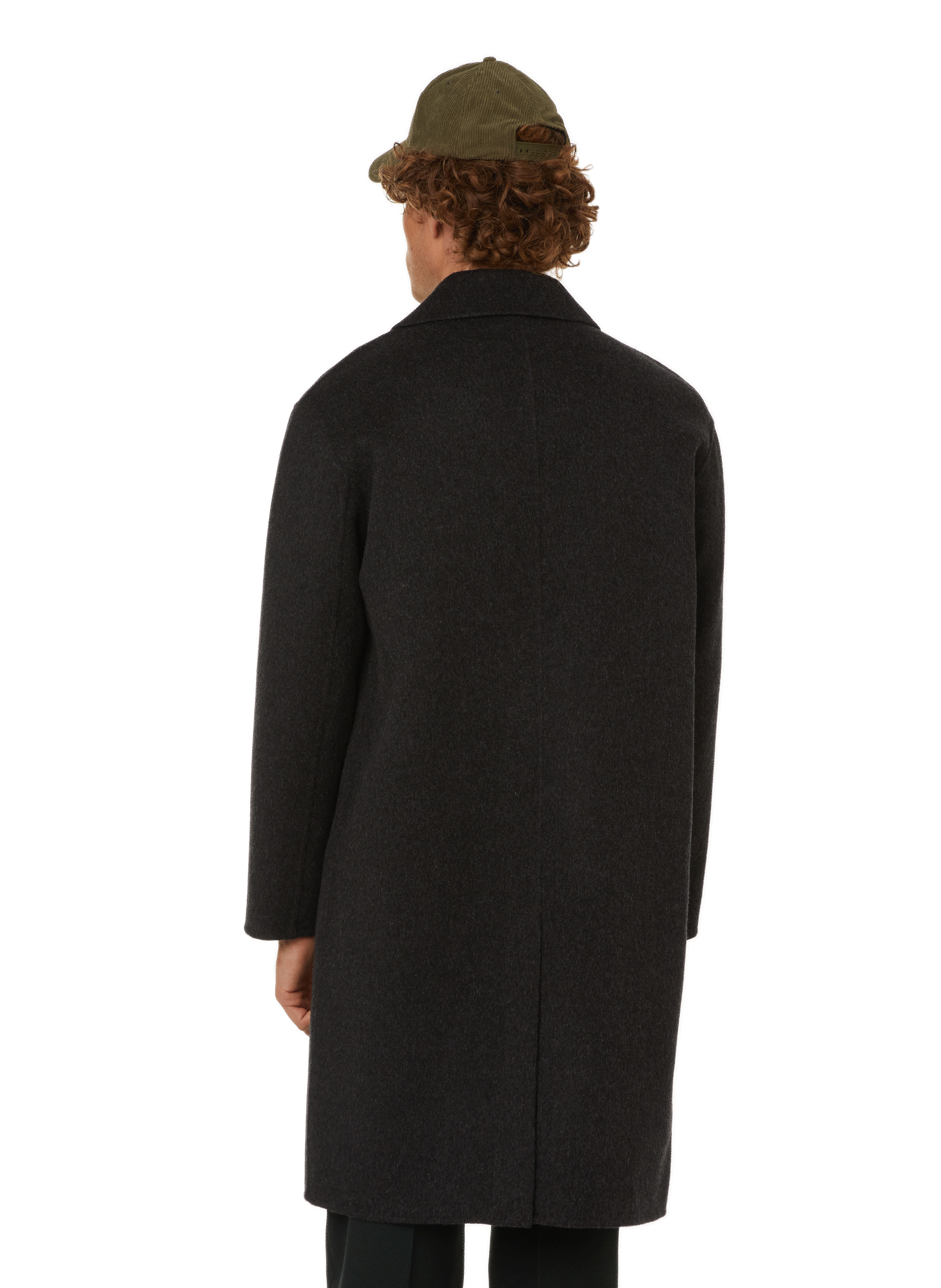 Manteau droit Camel à col taiilleur en laine SAISON 1865 Gris