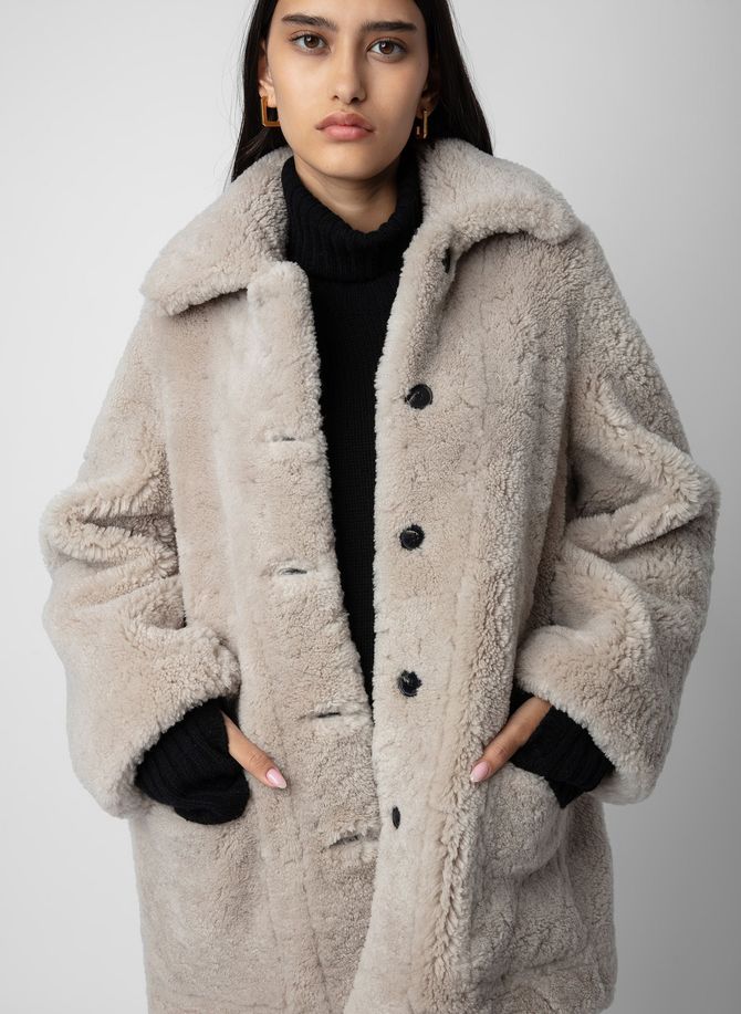 Manteau réversible en cuir et sherling magdas ZADIG&VOLTAIRE