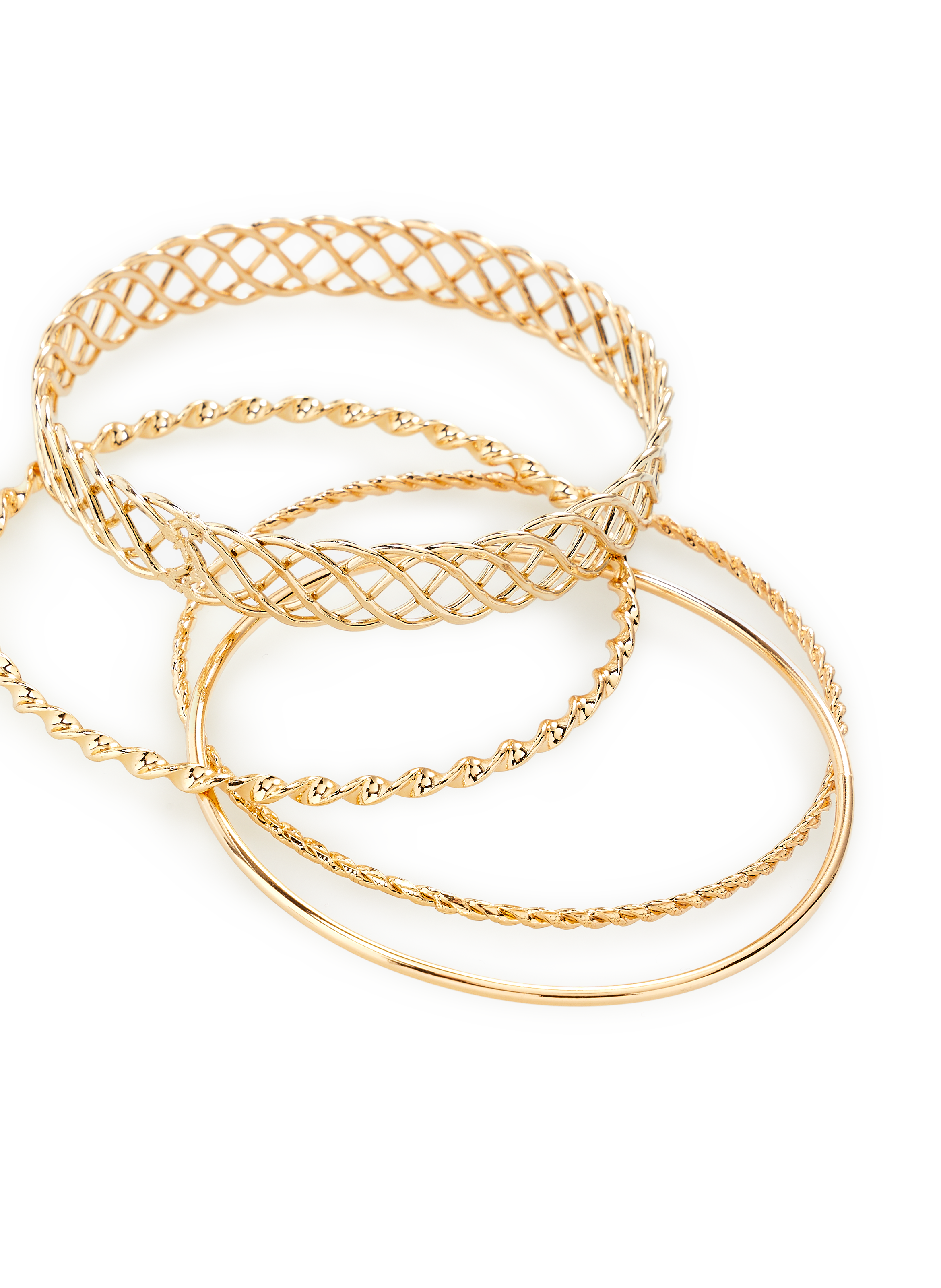 Set of four bracelets AU PRINTEMPS PARIS Golden
