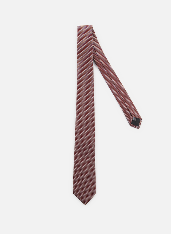 CERRUTI Cravate à motif en soie  Rouge