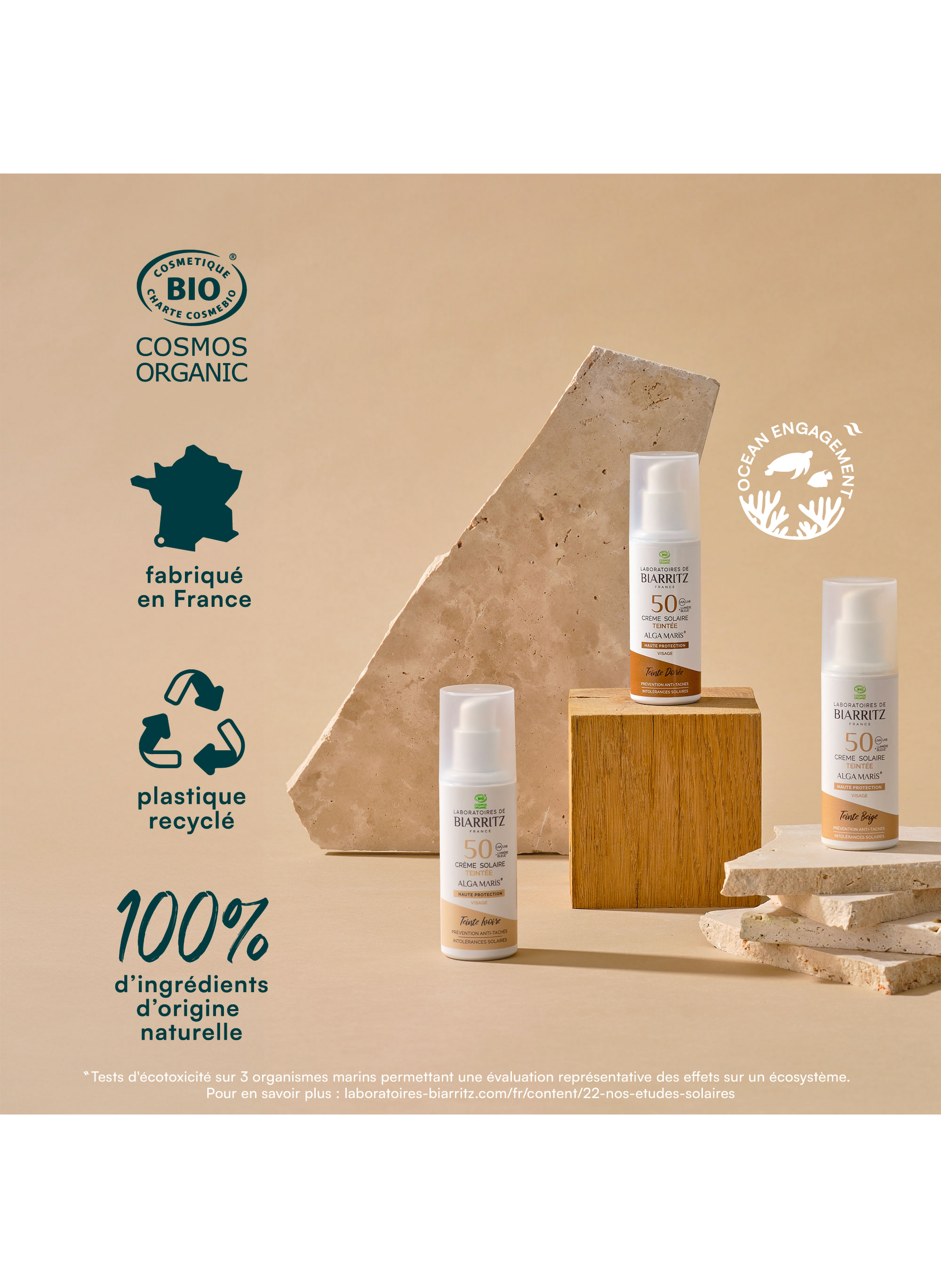 Alga Maris - SPF 50 Tinted Face Sun Cream - Golden LABORATOIRES DE BIARRITZ No color