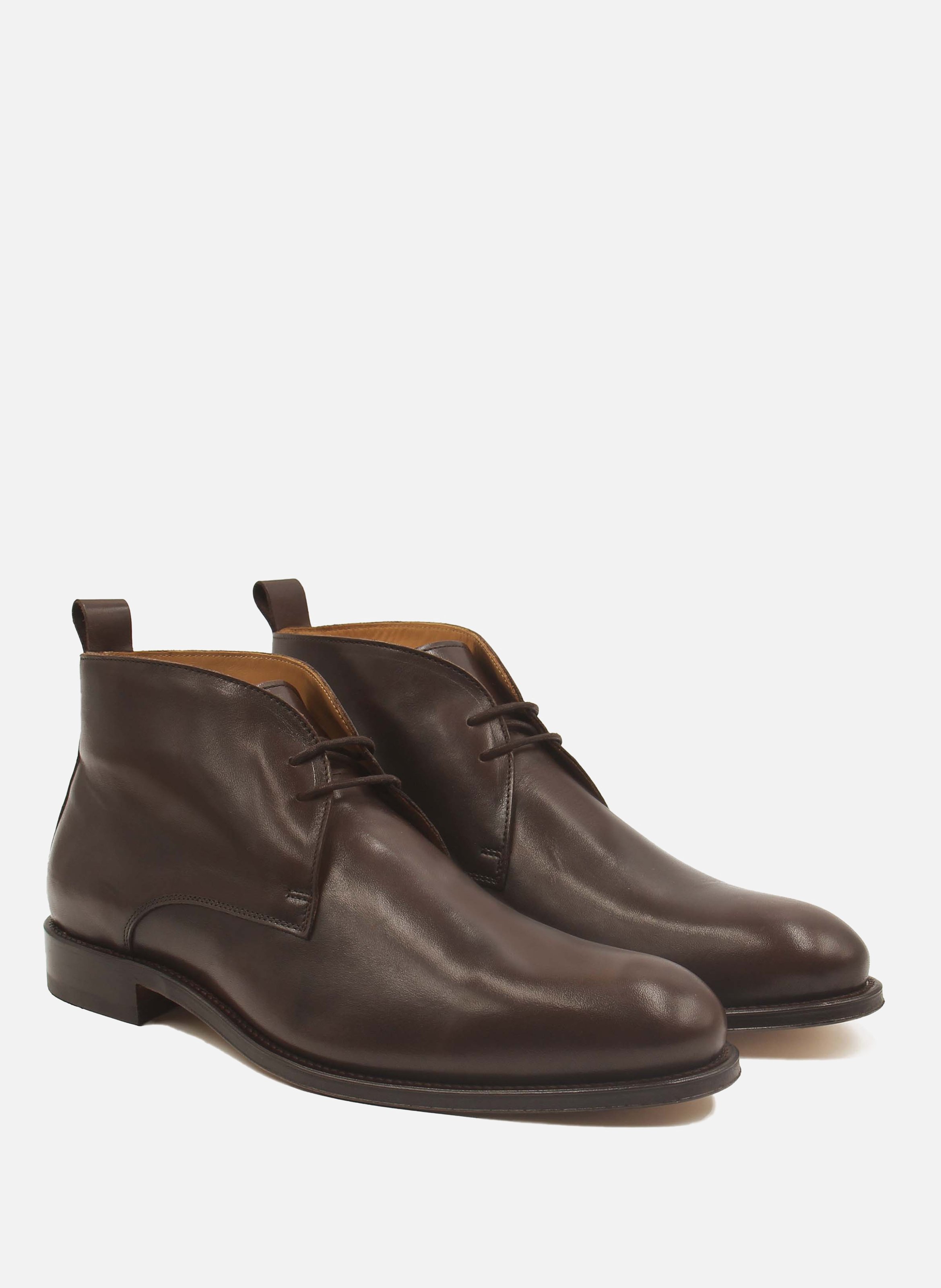 Desert boots cuir lisse JULES & JENN Marron