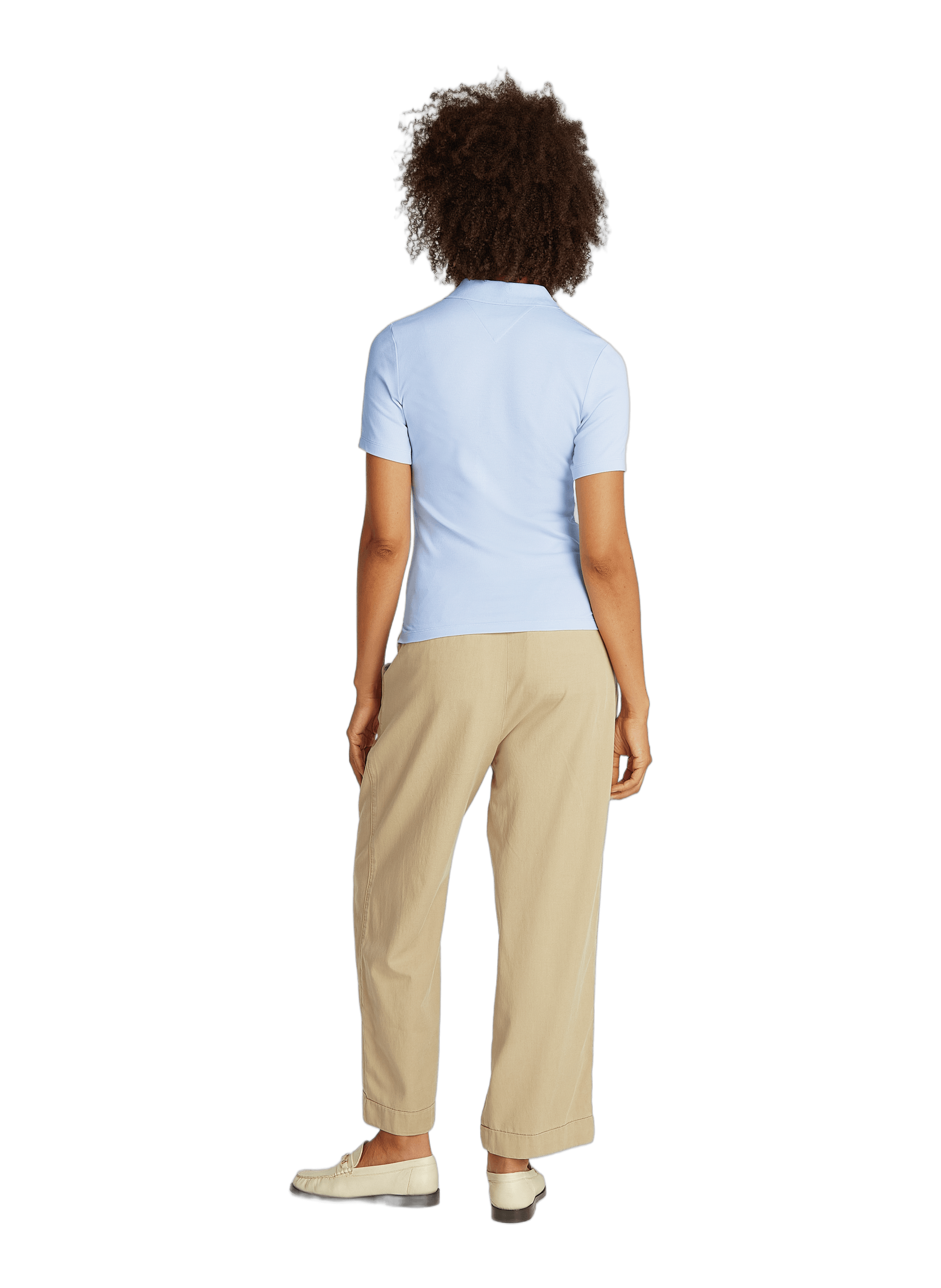 Polo cintré en coton  TOMMY HILFIGER Bleu