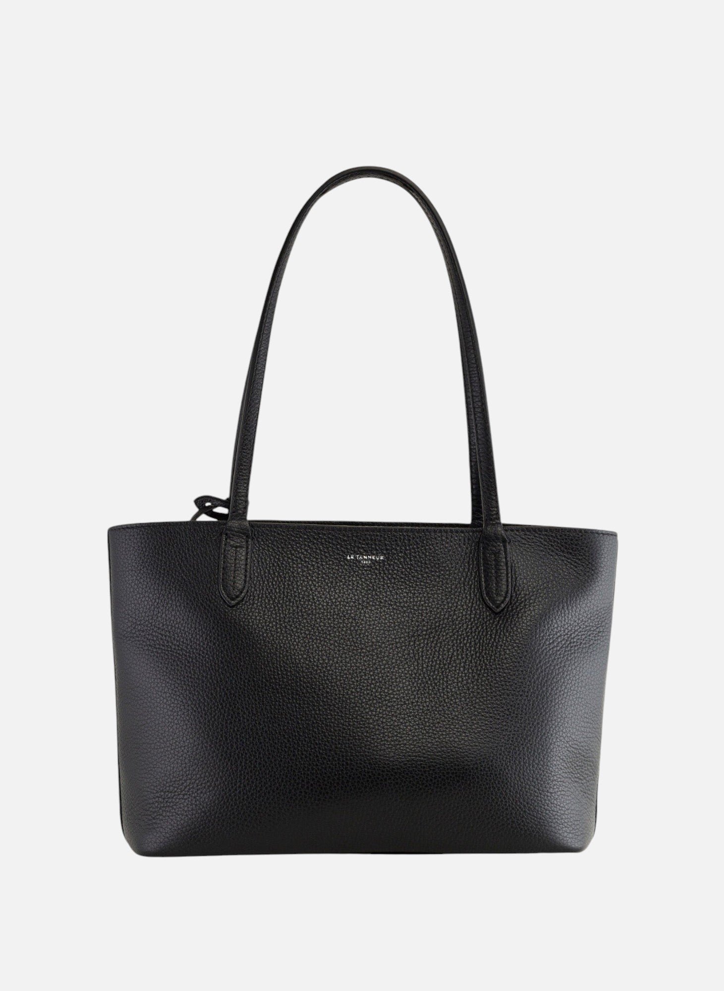 Petit sac cabas louise en cuir grainé LE TANNEUR Noir