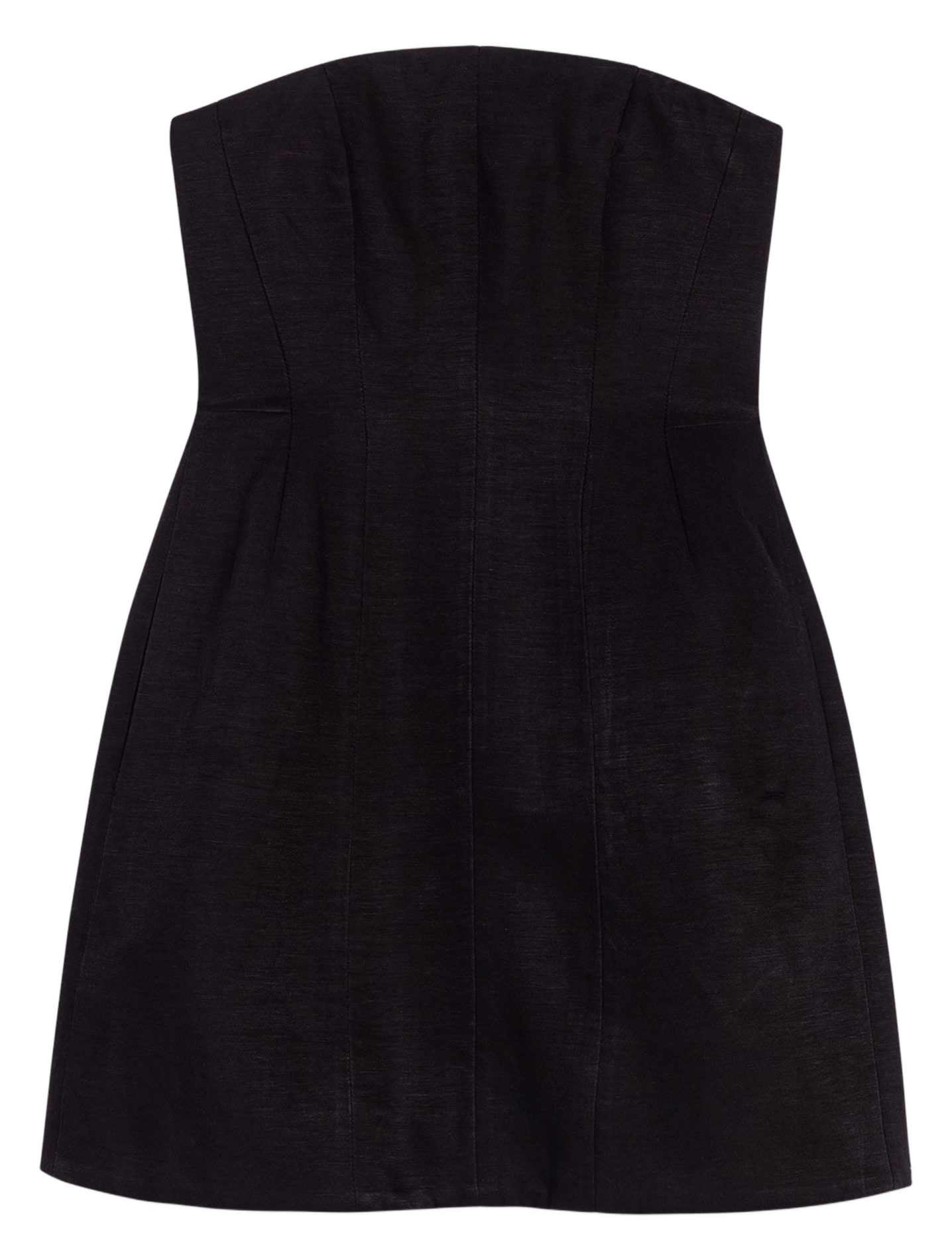 Robe bustier courte en lin mélangé MAJE Noir