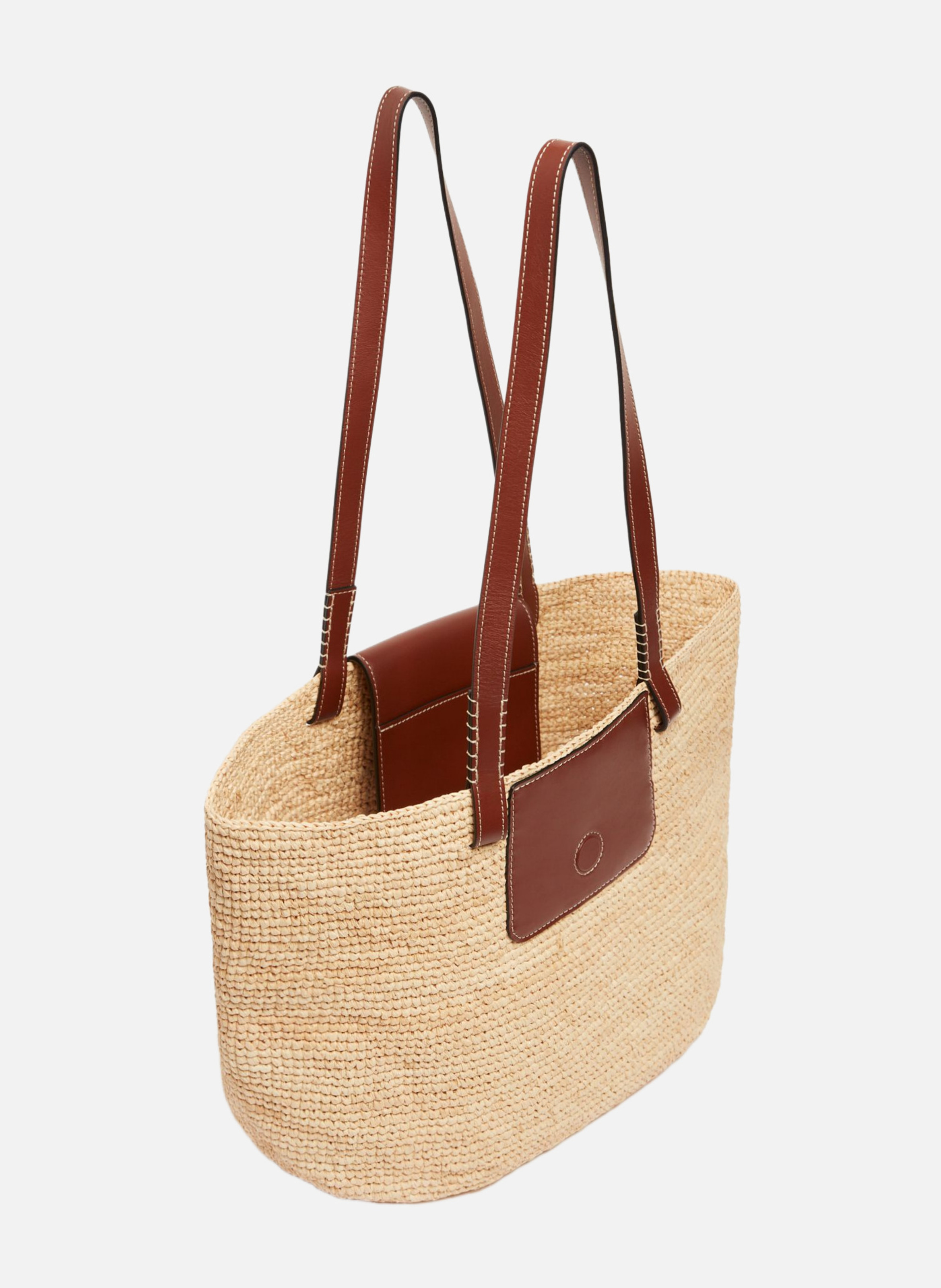 Panier en raphia VANESSA BRUNO Blanc