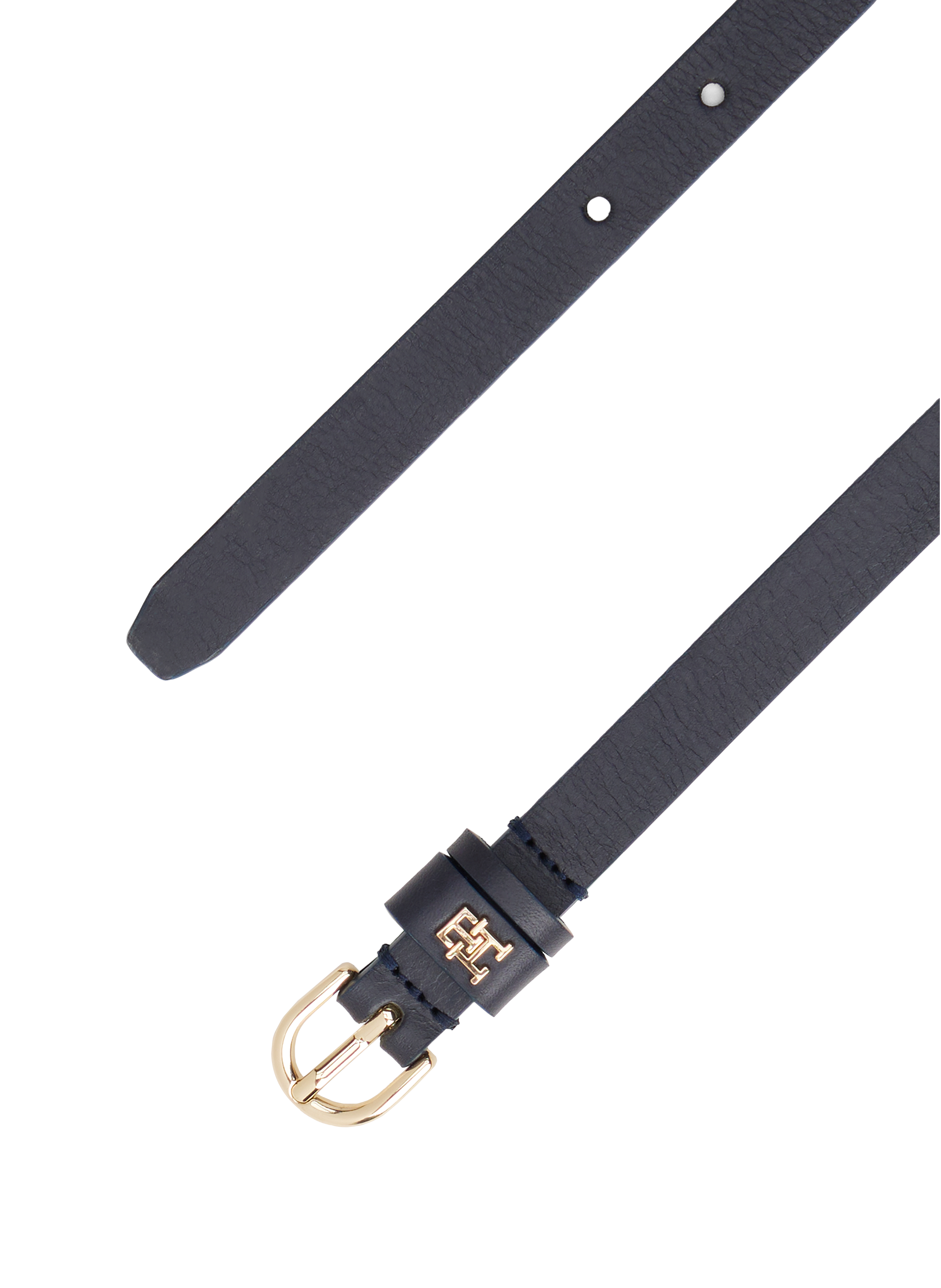 Ceinture à logo en cuir TOMMY HILFIGER Bleu