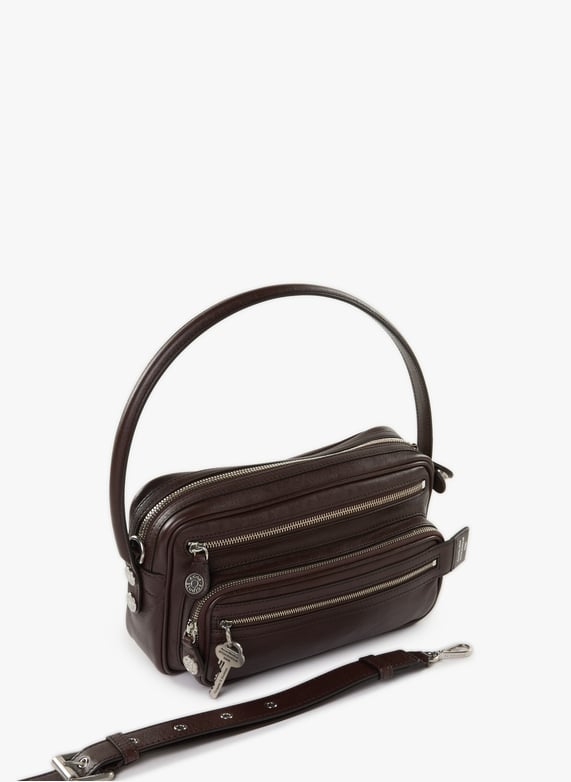 Sac à main Caméro Petit en cuir | Marron by ACNE STUDIOS Sac à main Caméro Petit en cuir Marron