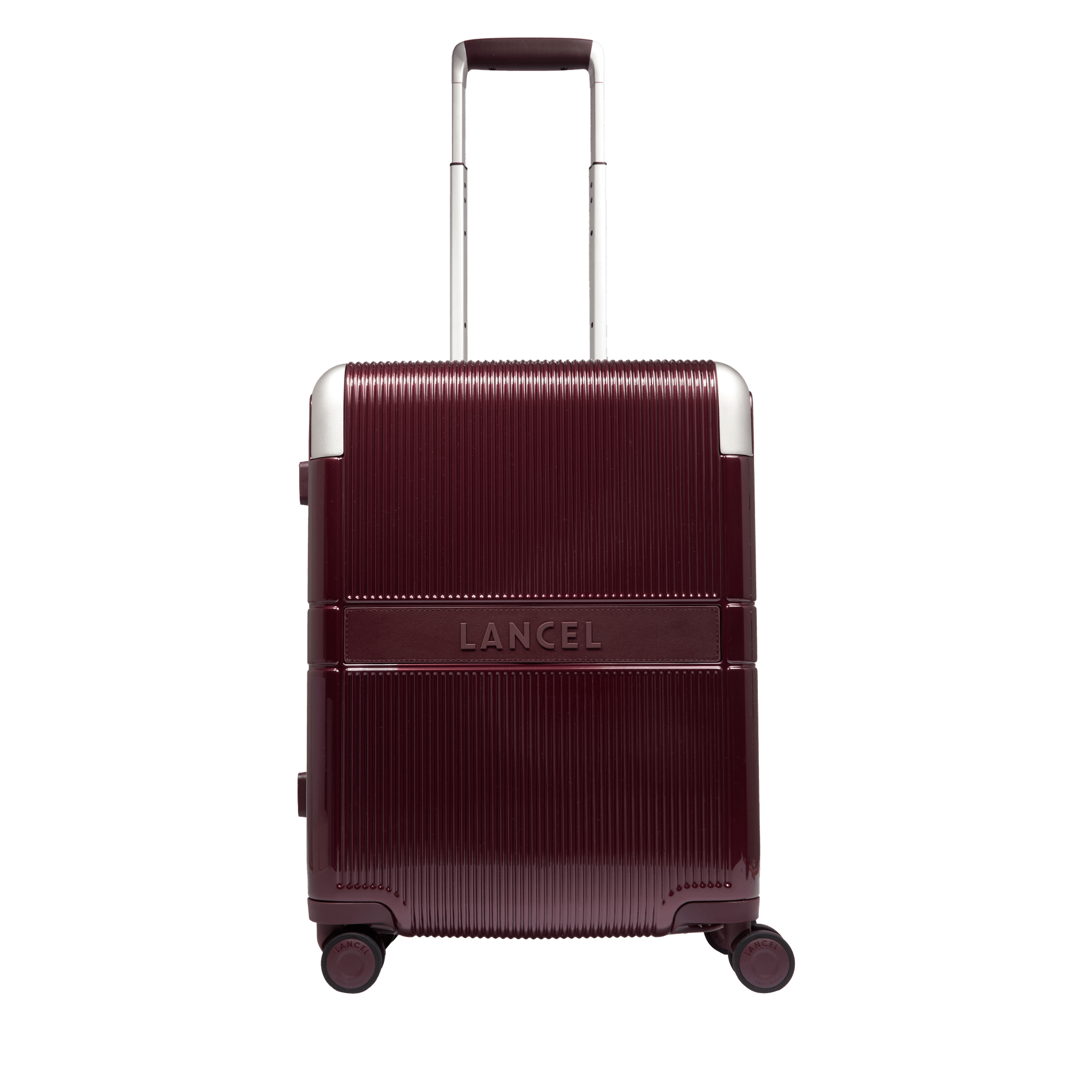 Valise cabine 4 roues empreinte de lancel en polycarbonate LANCEL Rouge