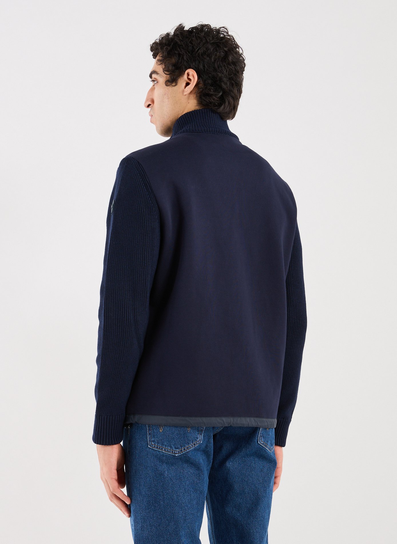 Bi-material blazer jacket COLMAR Blue