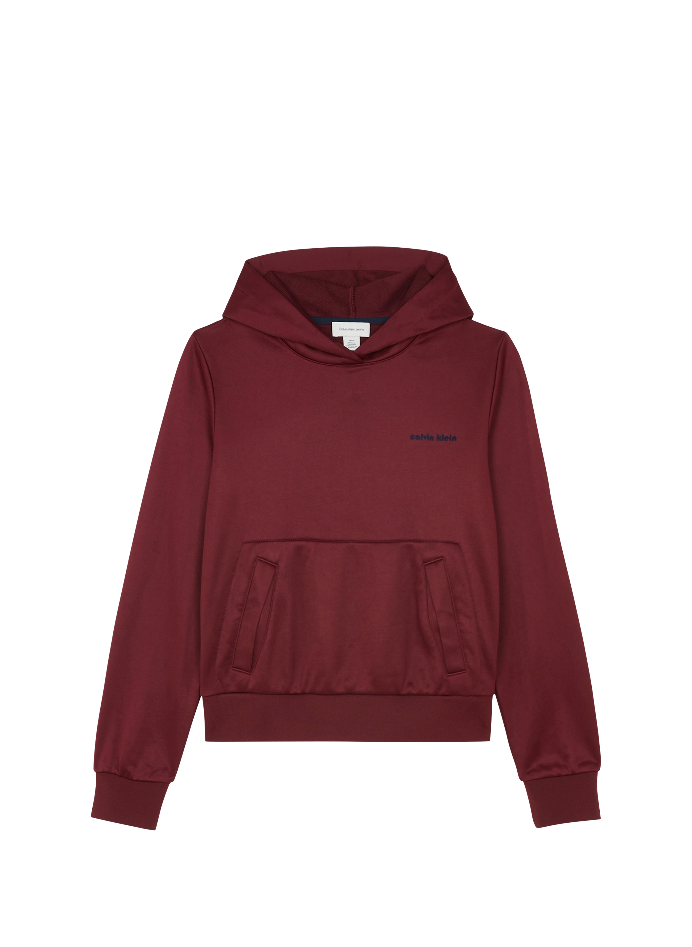 CALVIN KLEIN Hoodie en coton mélangé Rouge