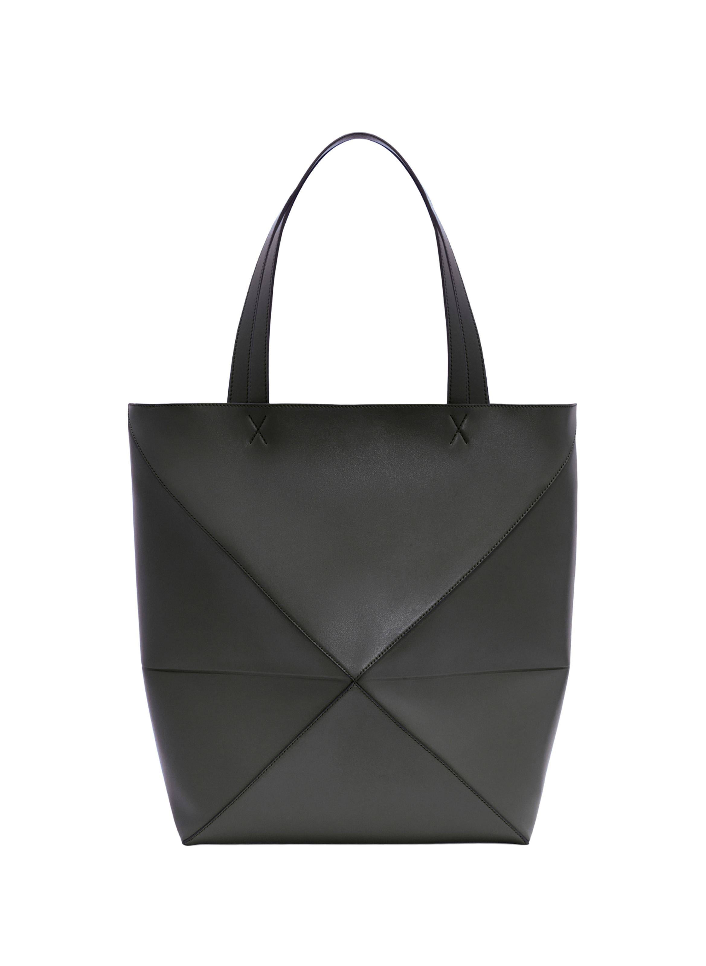 Bolso Puzzle Fold XL en cuero de becerro brillante LOEWE Negro