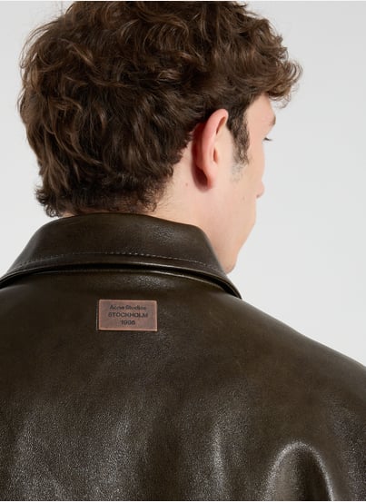 Blouson bomber en cuir d'agneau ACNE STUDIOS Blouson bomber en cuir d'agneau ACNE STUDIOS