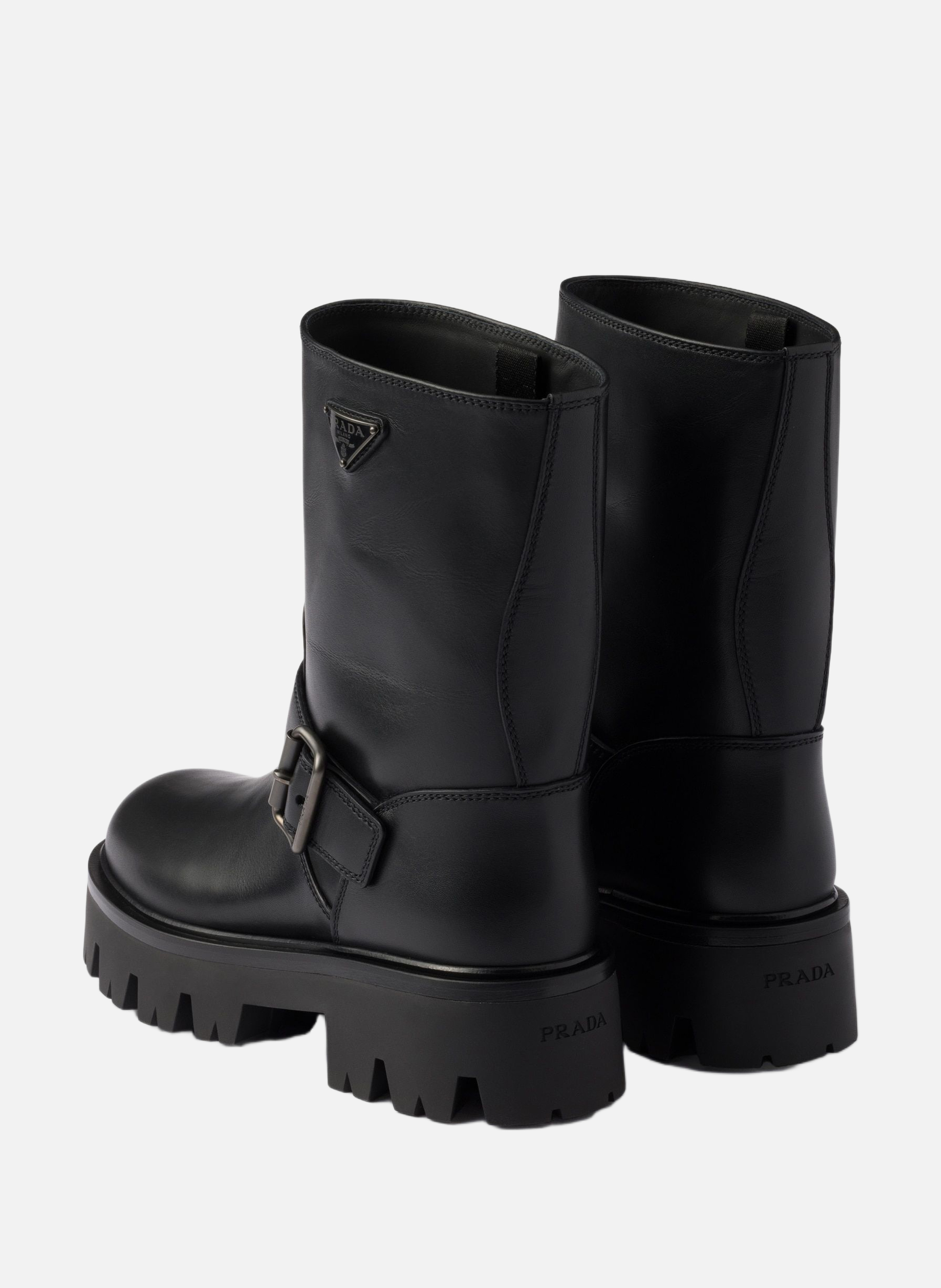 Bottines en cuir PRADA Noir
