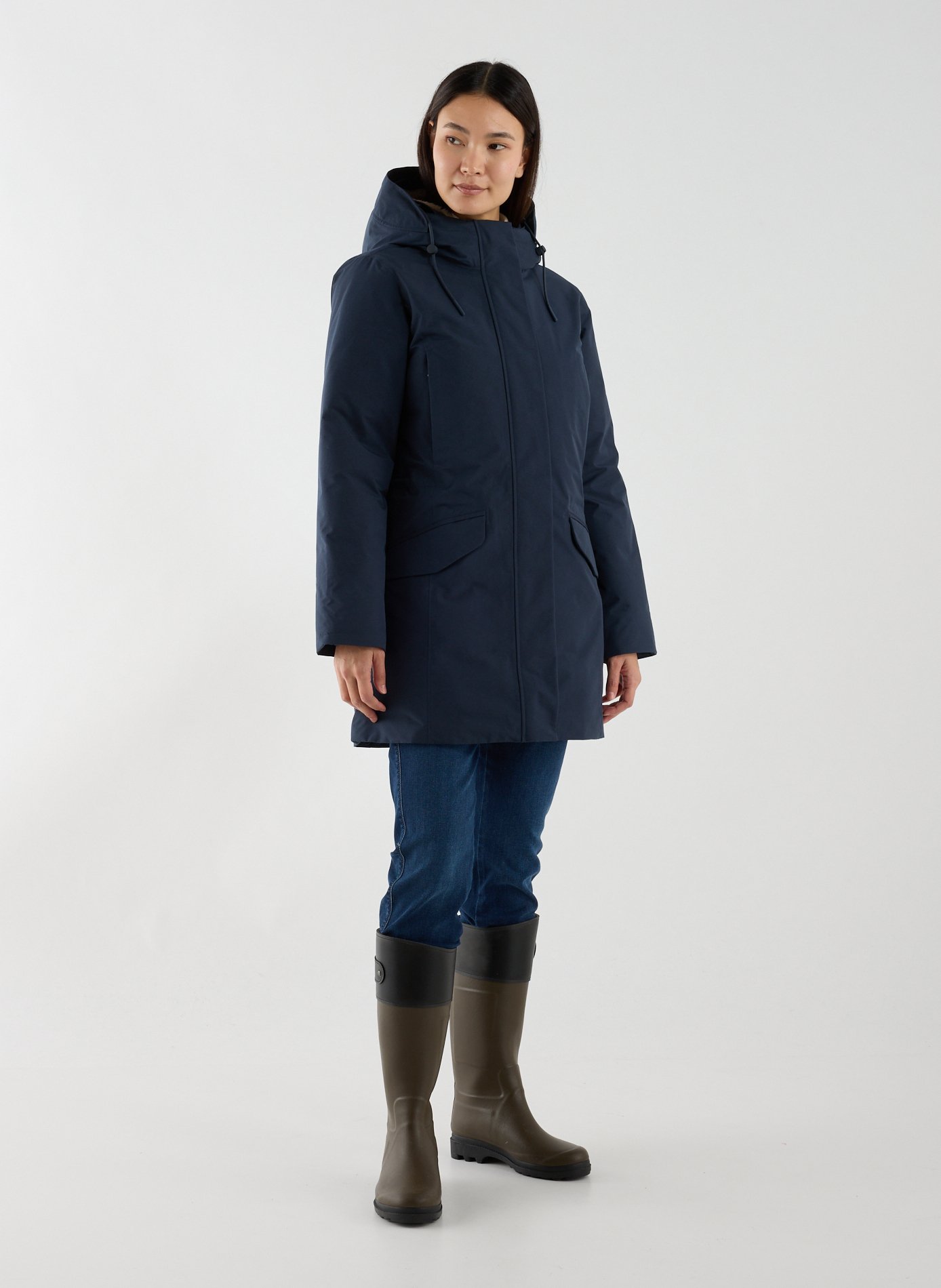 Parka duvet ajustée GORE-TEX AIGLE Bleu