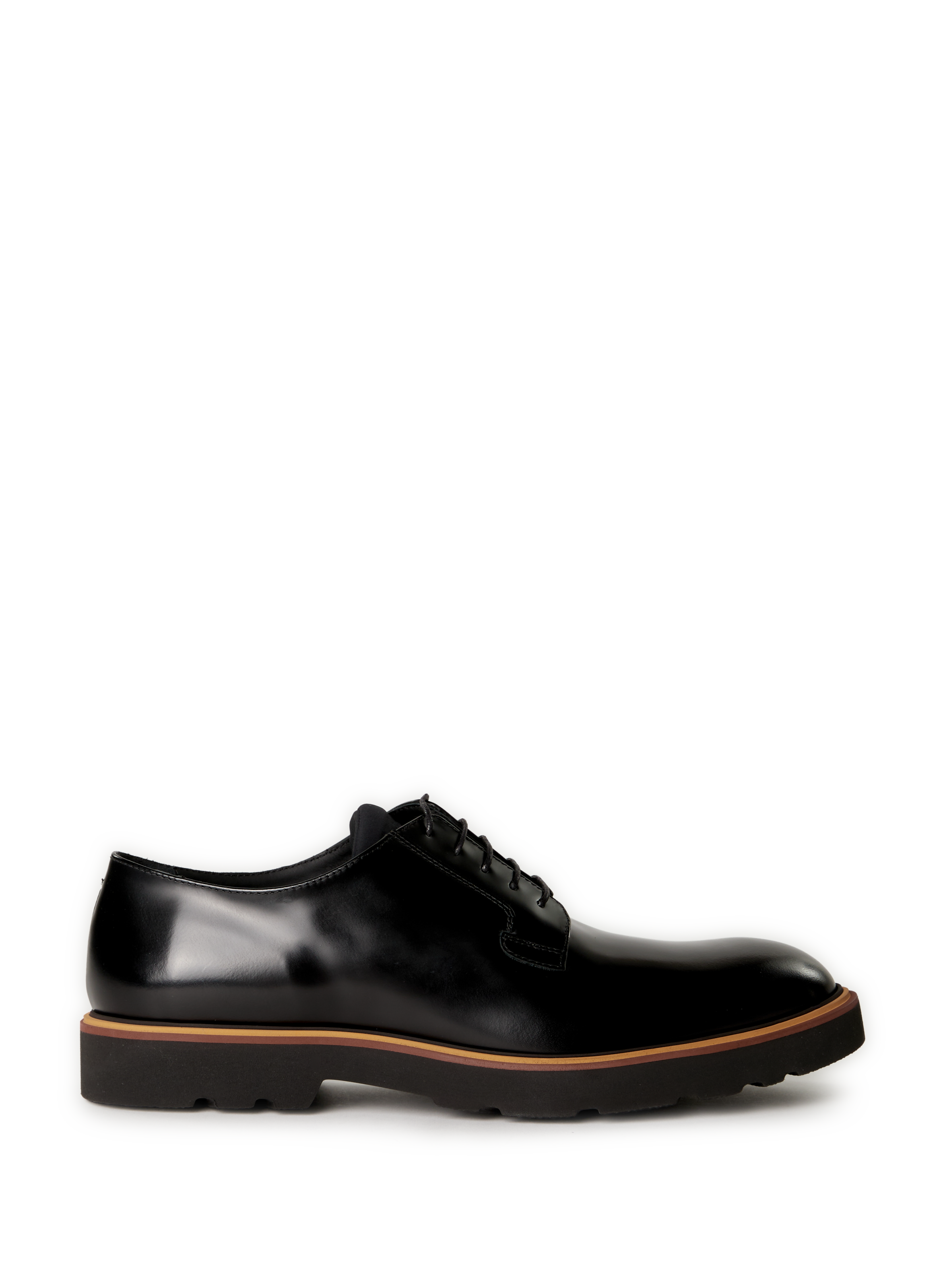PAUL SMITH Smooth leather derby shoes Black