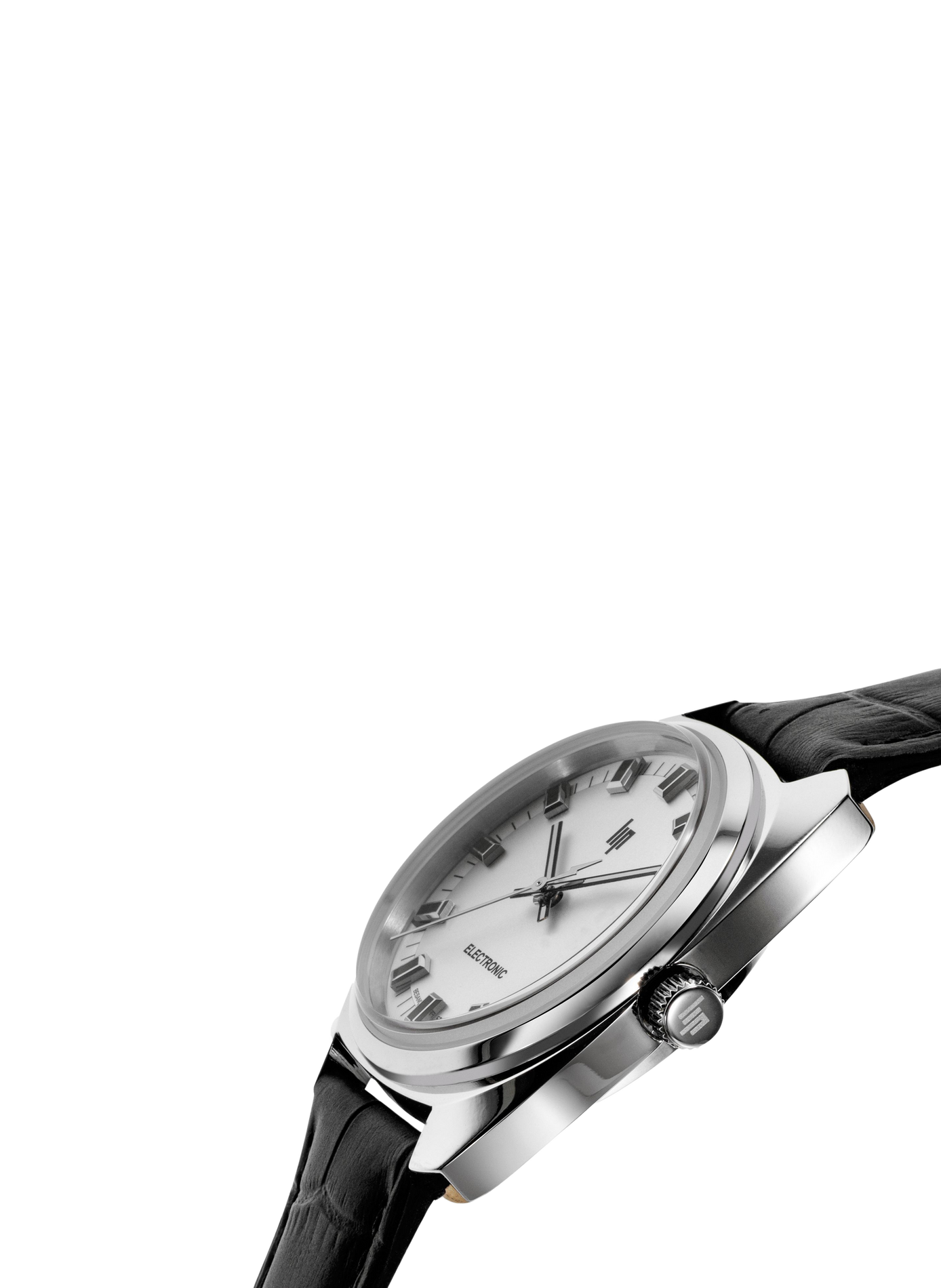 Montre à quartz en cuir LIP Argent