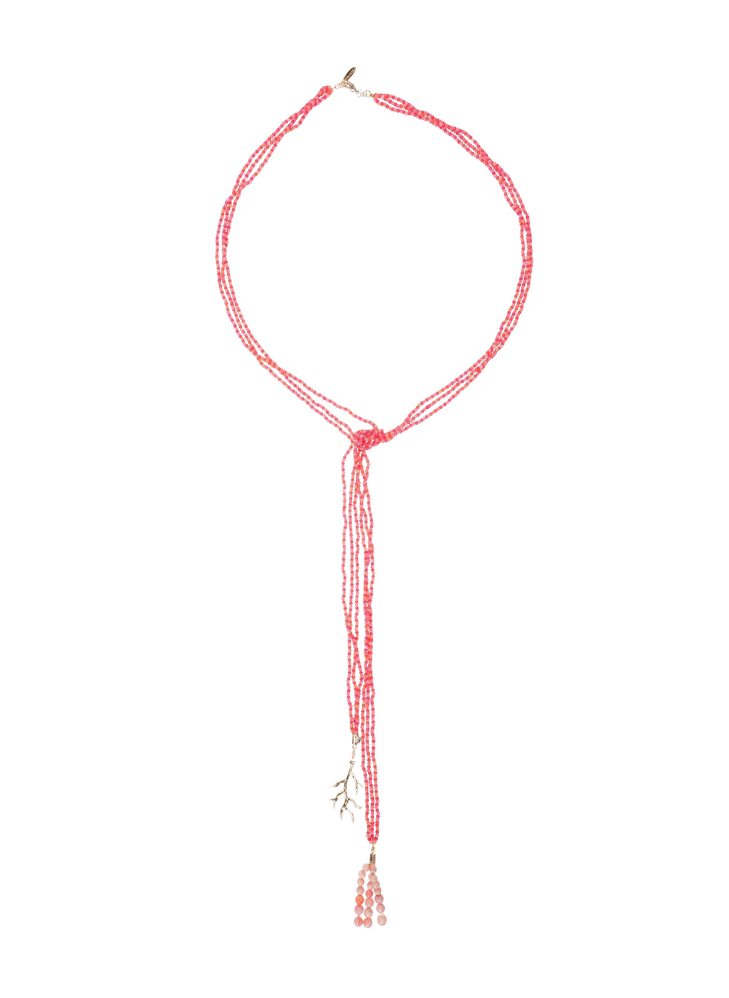 Collier de perles cravate neptun HIPANEMA Orange