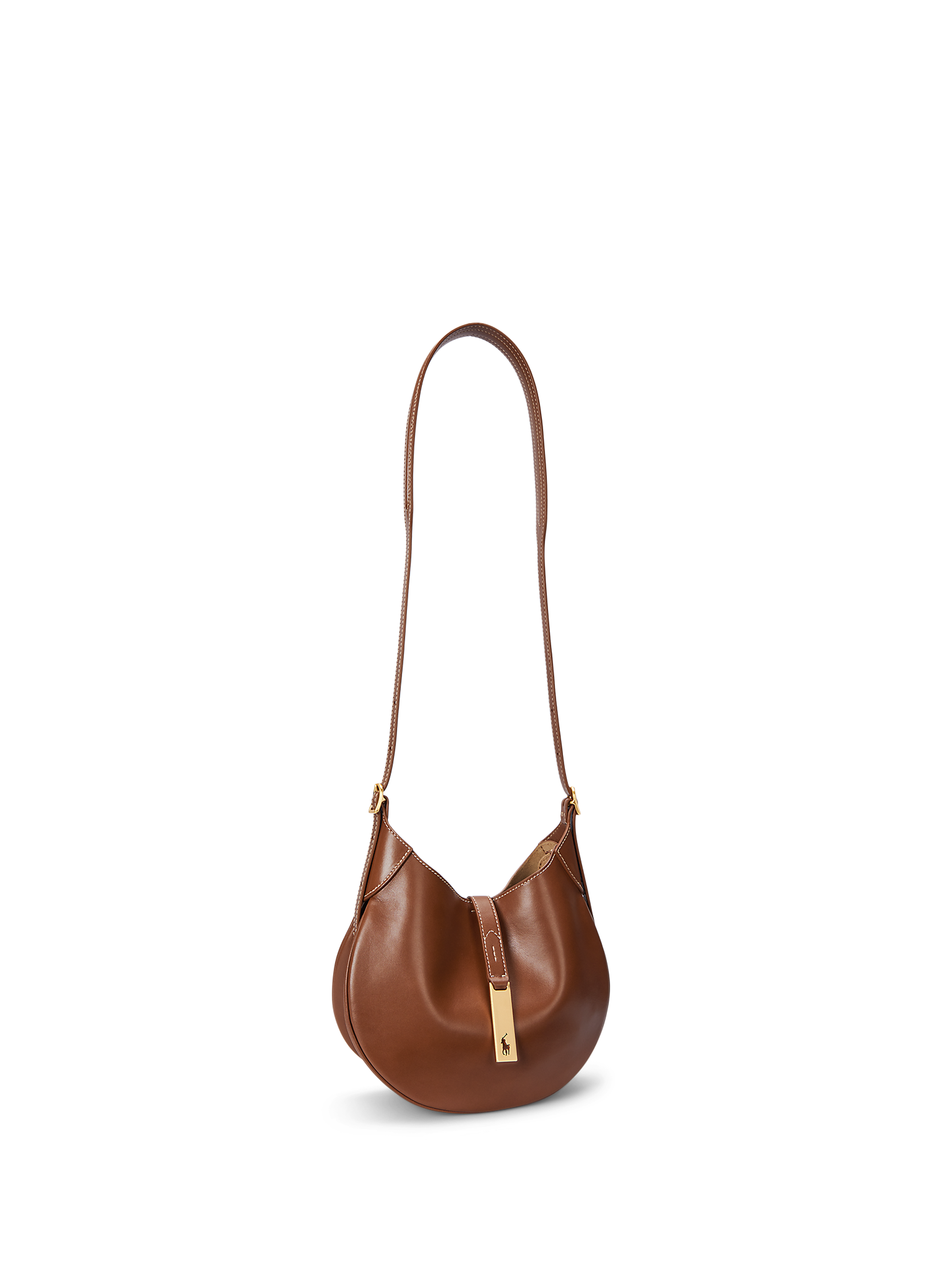 Lederhandtasche POLO RALPH LAUREN Braun