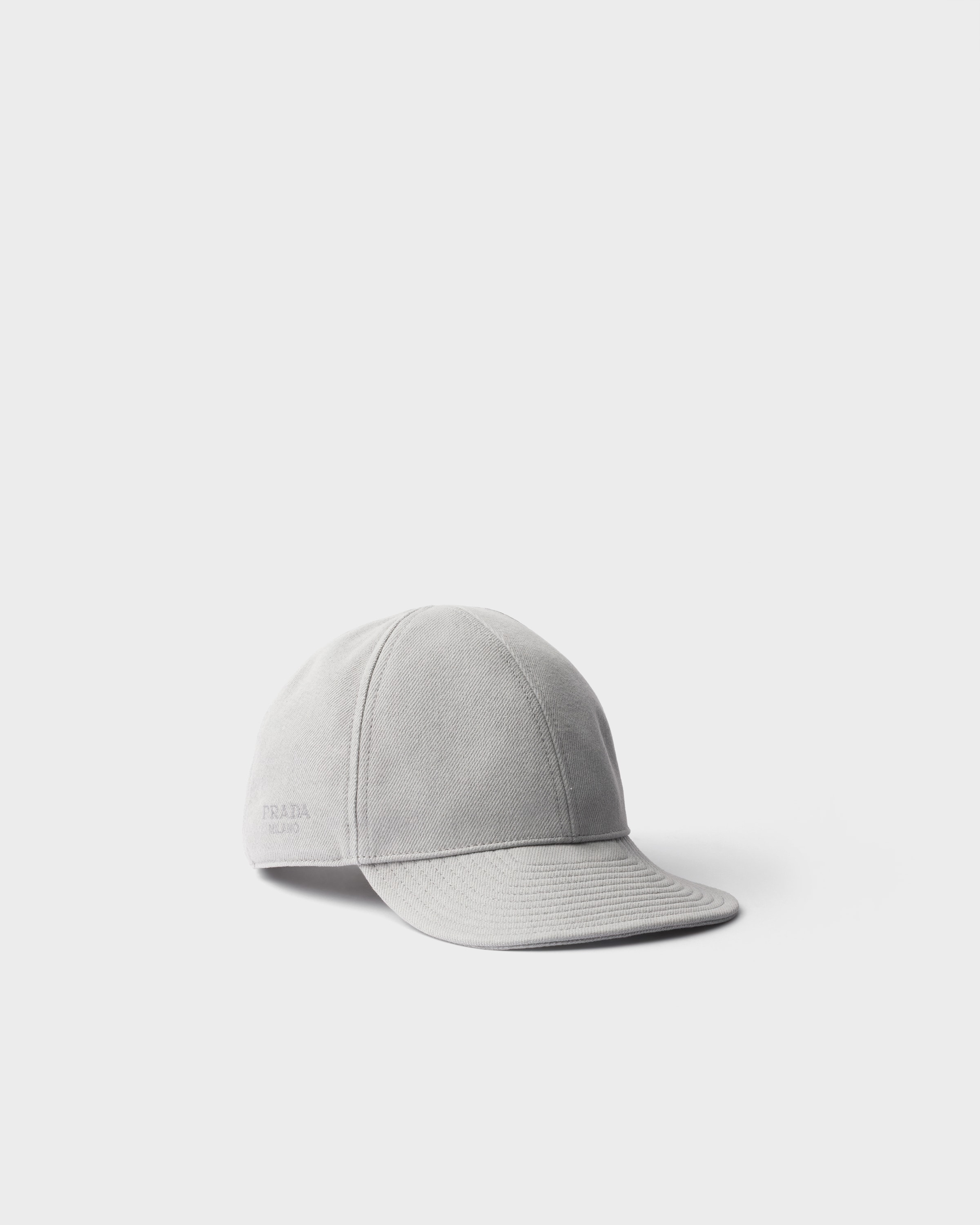 Casquette de baseball en denim PRADA Gris